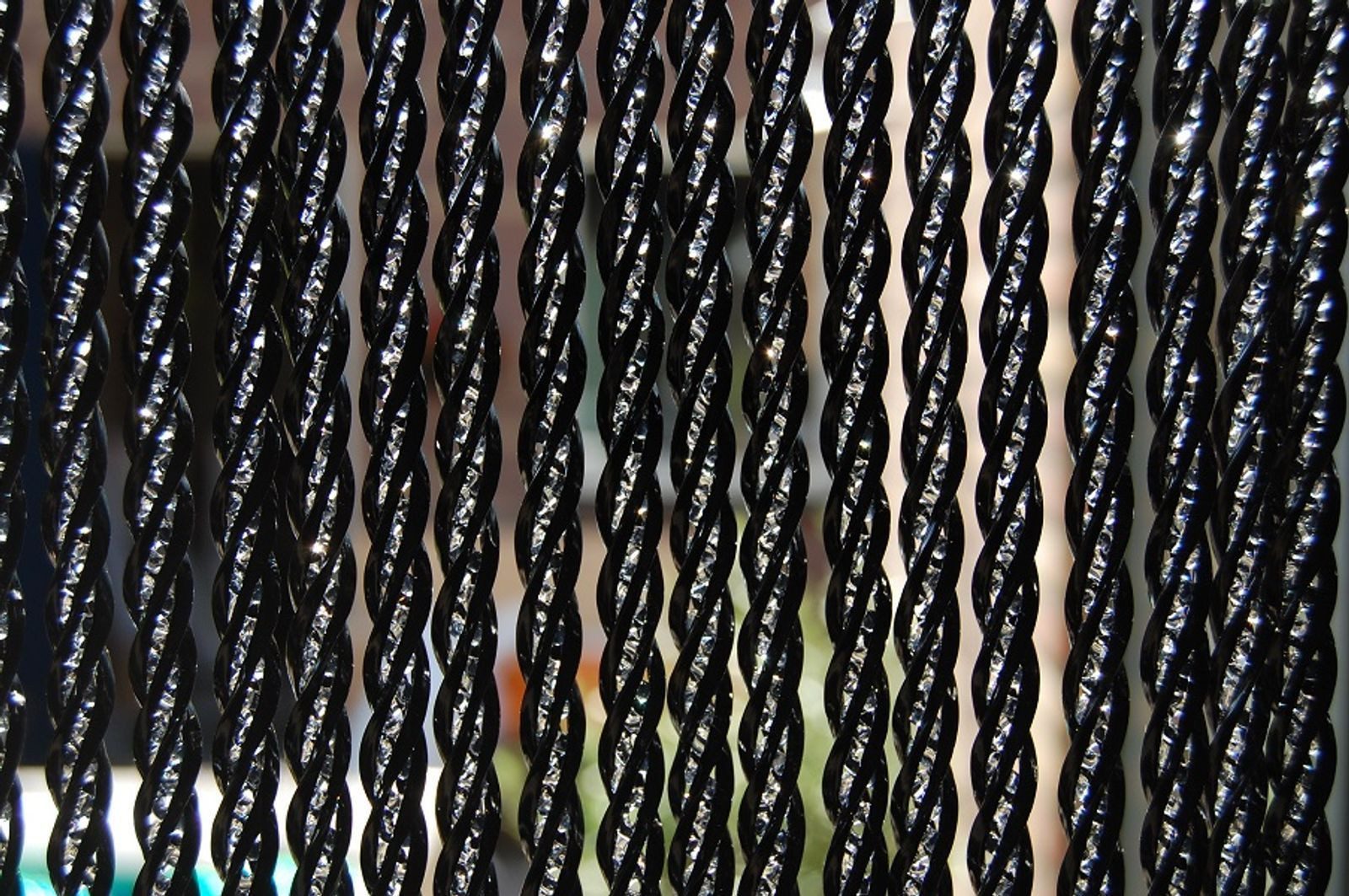 La Tenda Insektenschutz-Vorhang Türvorhang Pro BELLANO 1 XL Streifenvorhang schwarz, 100 x 250 cm, PVC - einfache Montage