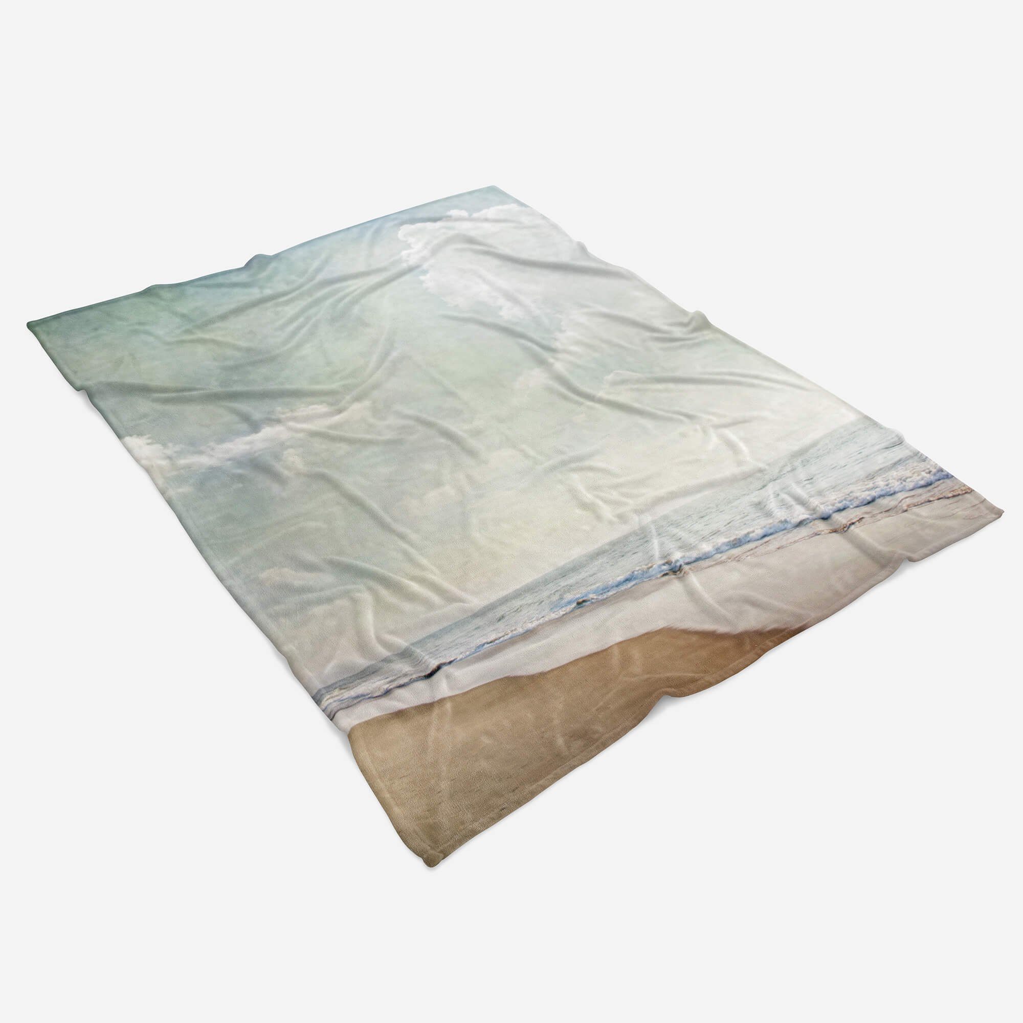 Kuscheldecke Handtuch Himmel, Sinus Art Meer Strandhandtuch Handtücher mit Fotomotiv Saunatuch Handtuch Strand (1-St), Baumwolle-Polyester-Mix