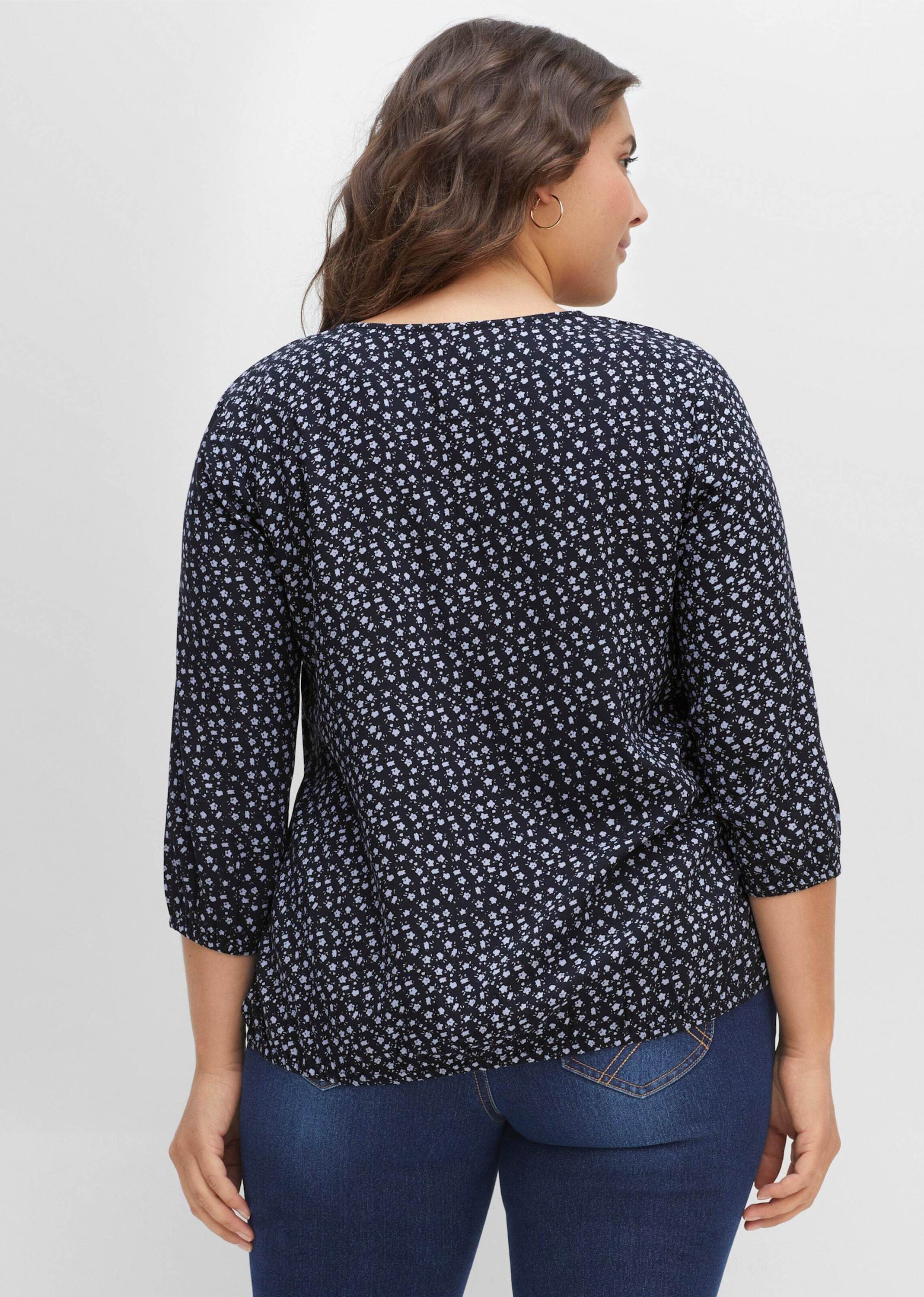 Sheego Klassische Bluse Tunika 3/4-Arm günstig online kaufen