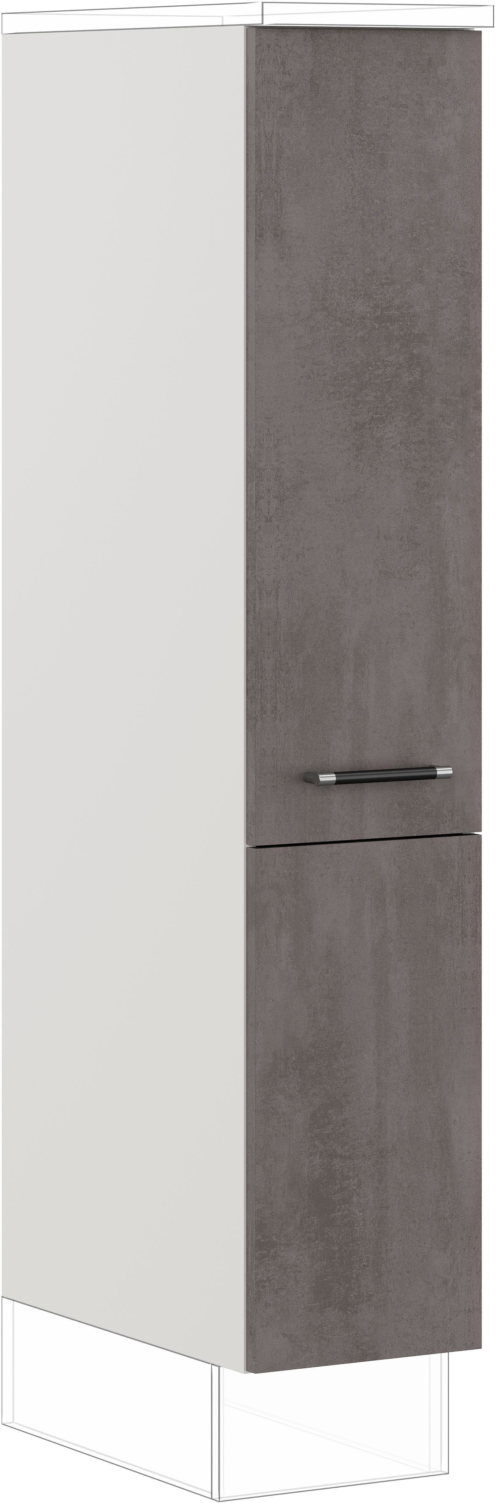 IMPULS KÜCHEN Apothekerschrank "Prag", Breite/Höhe: 30/147,5 cm, mit Soft-Close vormontiert, mit Auszug, mit Körben