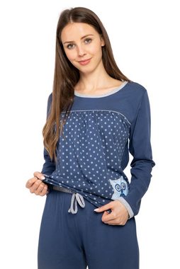 Consult-Tex Pyjama Damen Pyjama Schlafanzug SUN7 (Packung) aus reiner Baumwolle-Jersey