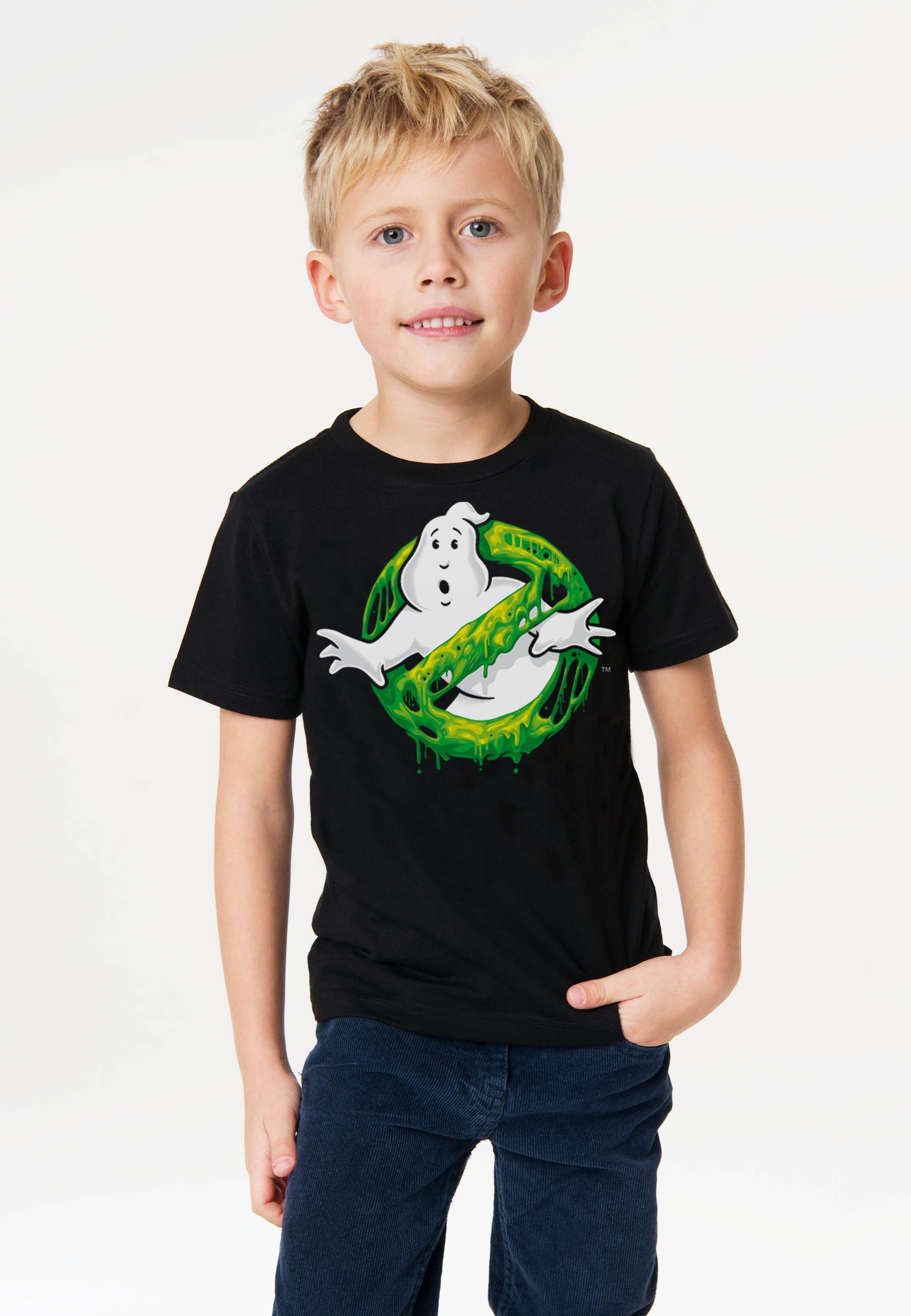 LOGOSHIRT T-Shirt Ghostbusters Slime Logo mit coolem