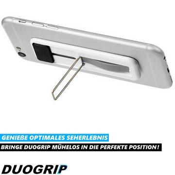 MAVURA DUOGRIP 2in1 Handy Smartphone Fingerhalter Ständer Handy Griff Halter Fingerhalter, (Handyhalter Handyständer verstellbar klappbar Halterung Handyhalterung)