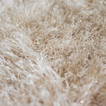Teppich Designer Hochflor-Teppich, pflegeleicht& weich, Sand, Carpetia, rechteckig, Höhe: 70 mm