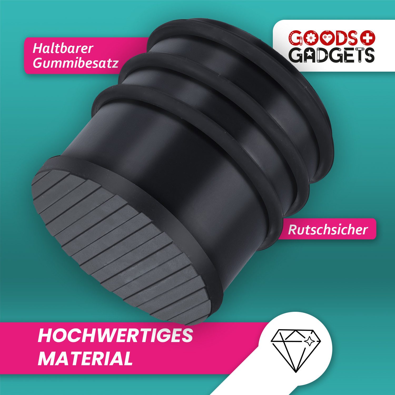 Goods+Gadgets Türstopper DIMONO Türstopper Edelstahl – Türhalter mit Gummir günstig online kaufen