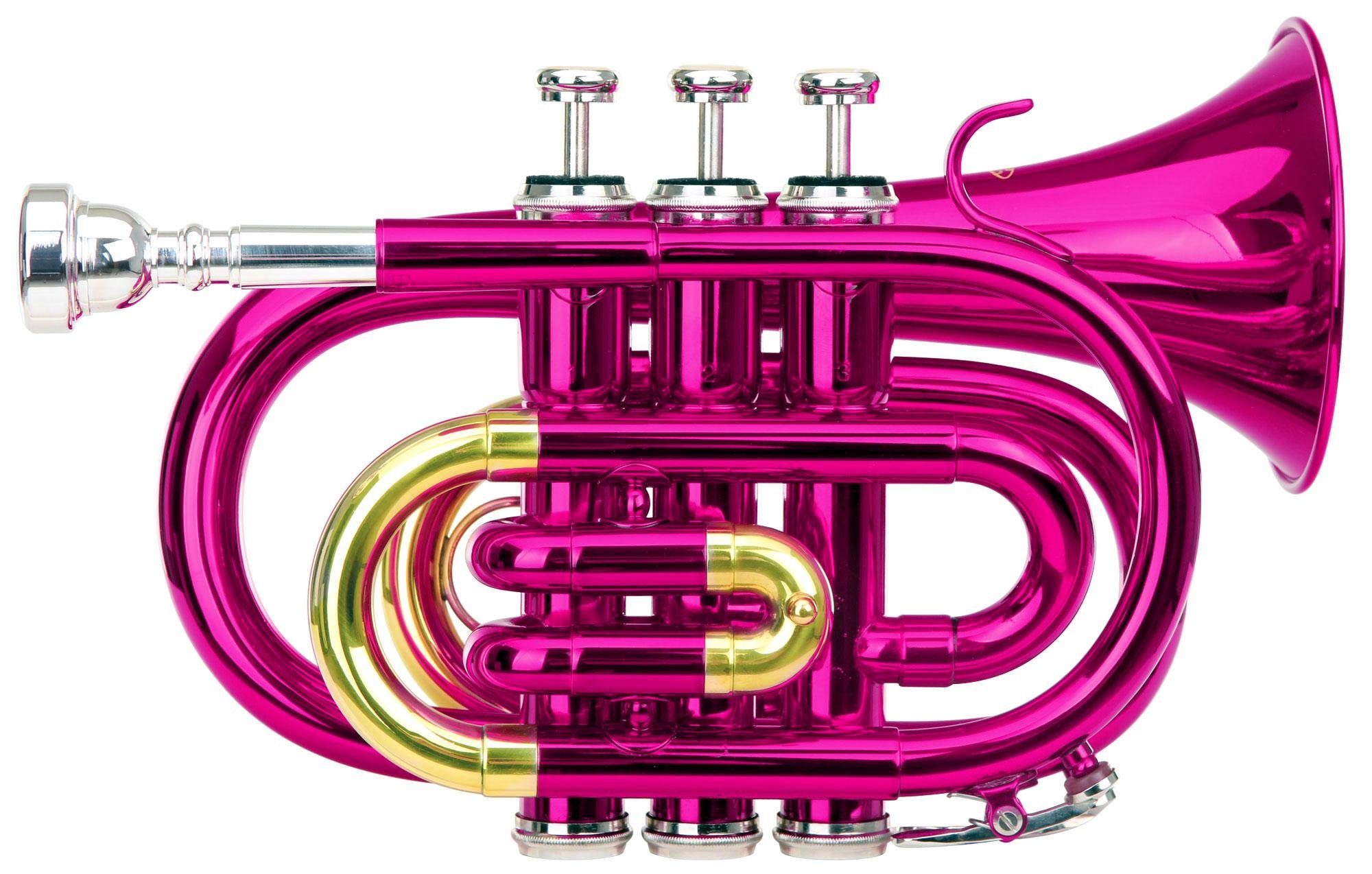 Classic Cantabile Trompete TT-400 Taschentrompete Bb, inkl. Koffer & Mundstück, Trompete im Taschenformat, Schallbecher: 93 mm