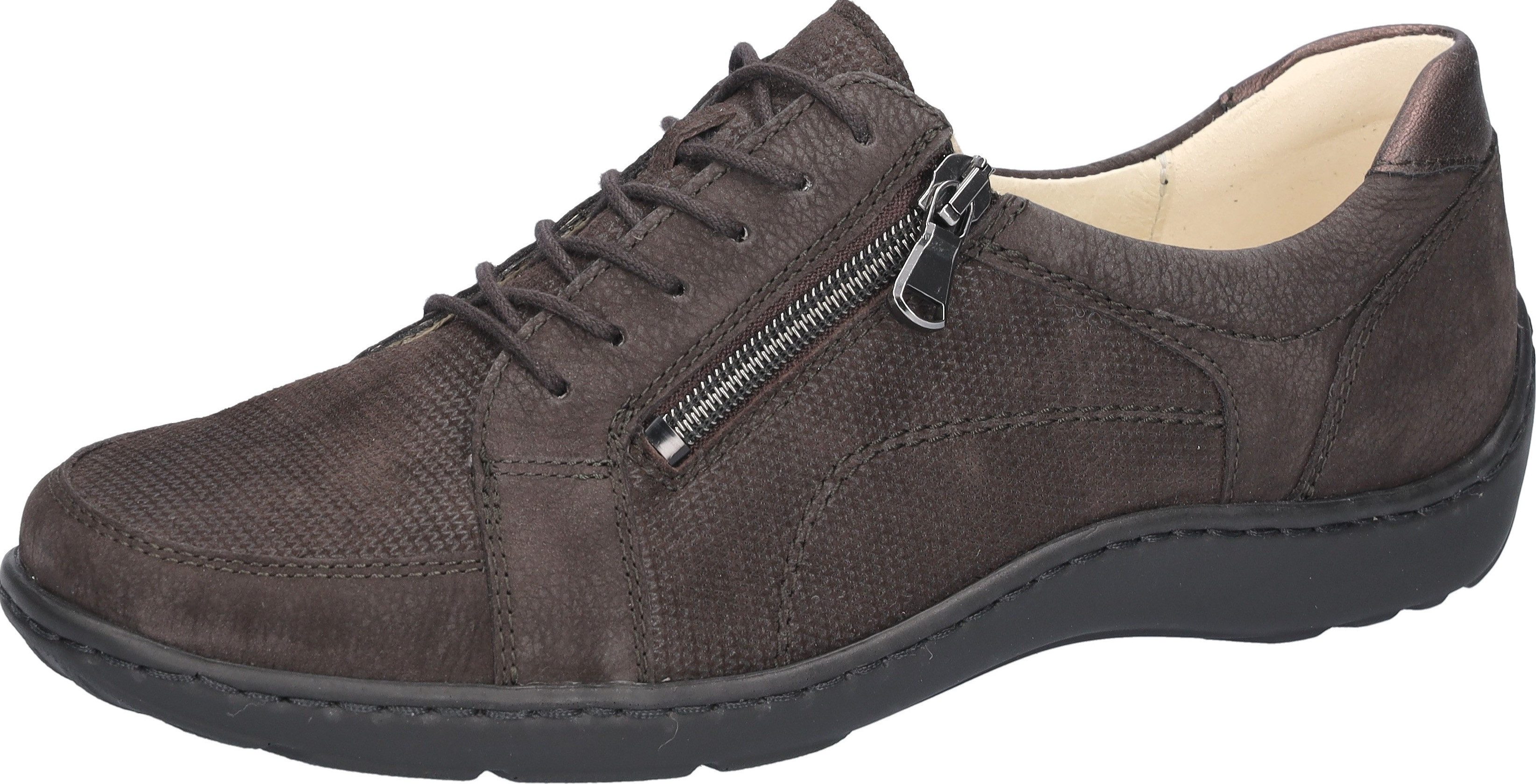 Waldläufer Henni Schnürschuh Halbschuh, Sneaker, Komfortschuh mit Reißverschluss, H-Weite