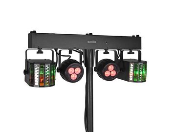 DSX PA DJ Komplett Set 14 LED Licht 4x30cm Subwoofer Powermixer Party-Lautsprecher