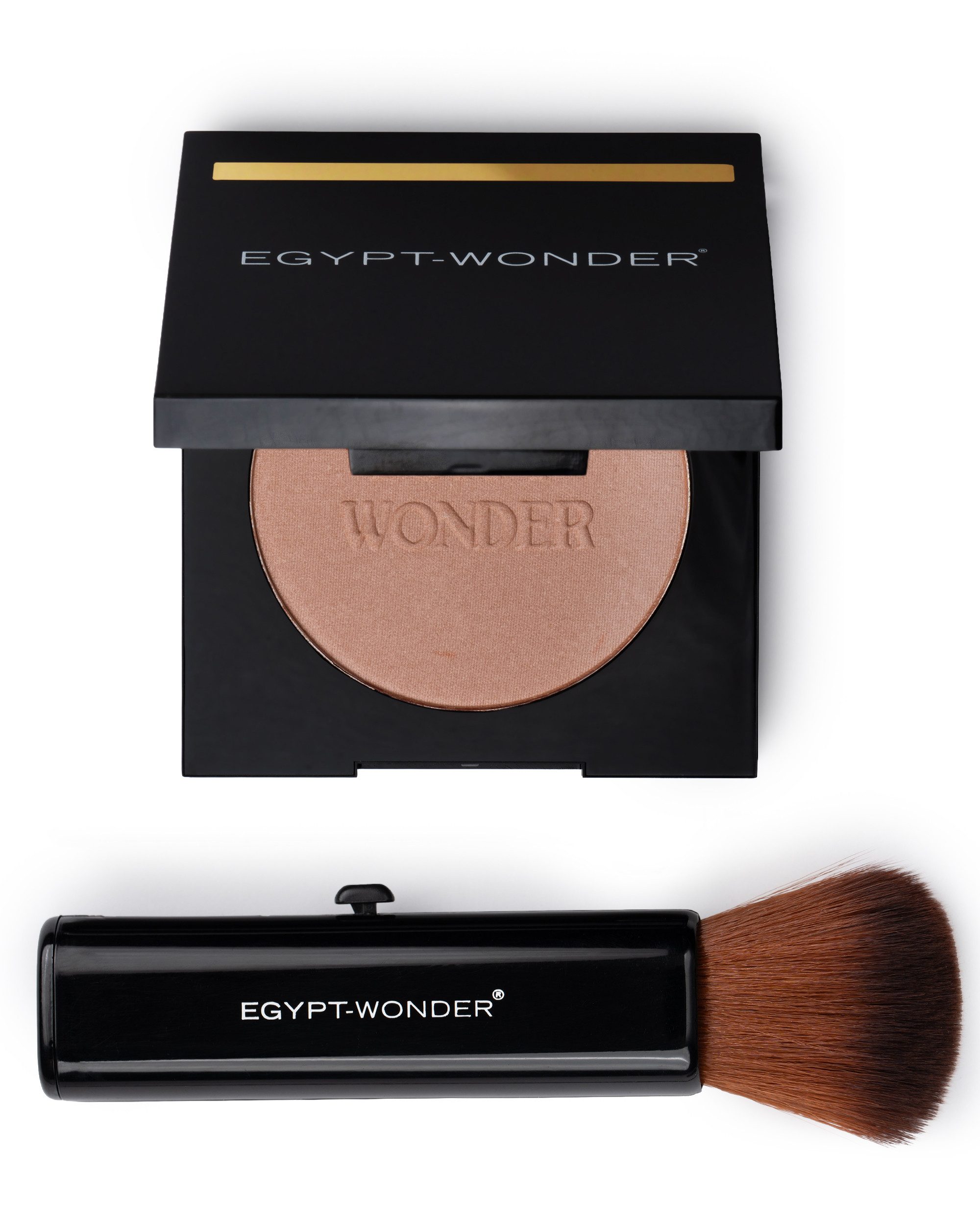EGYPT-WONDER Make-up Compact Puder, Zartes Finish, ohne Duftstoffe, perfekter Teint