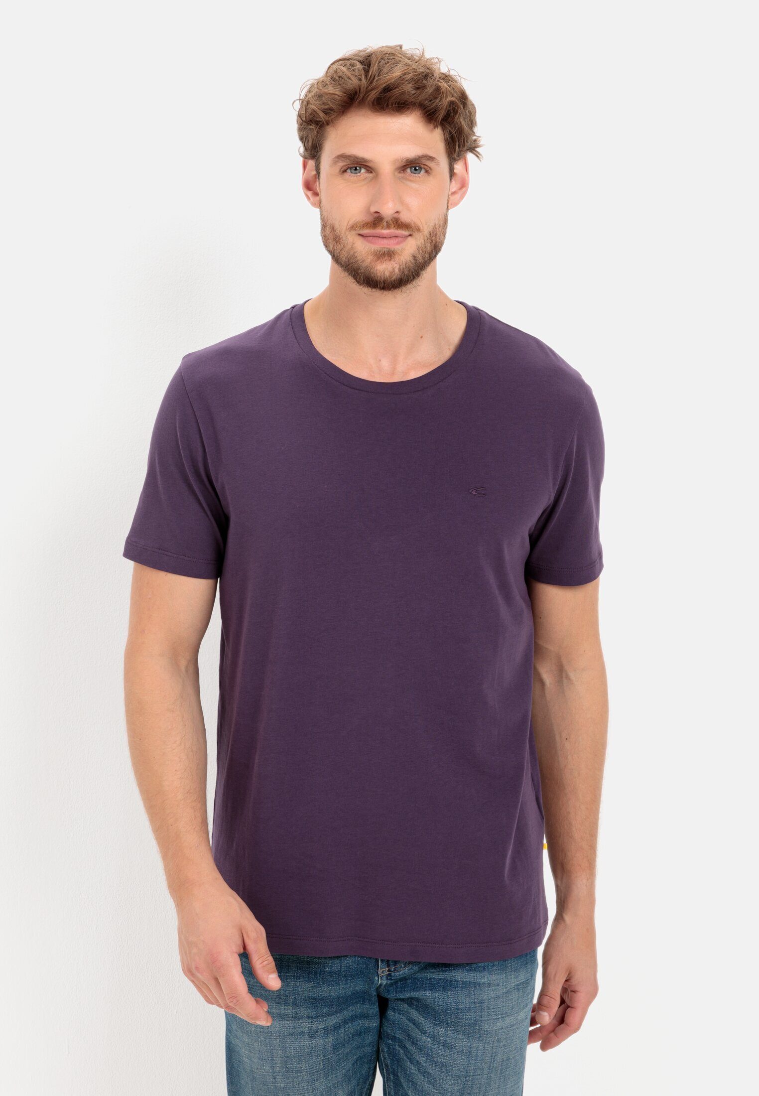 camel active T-Shirt aus Organic Cotton Lila