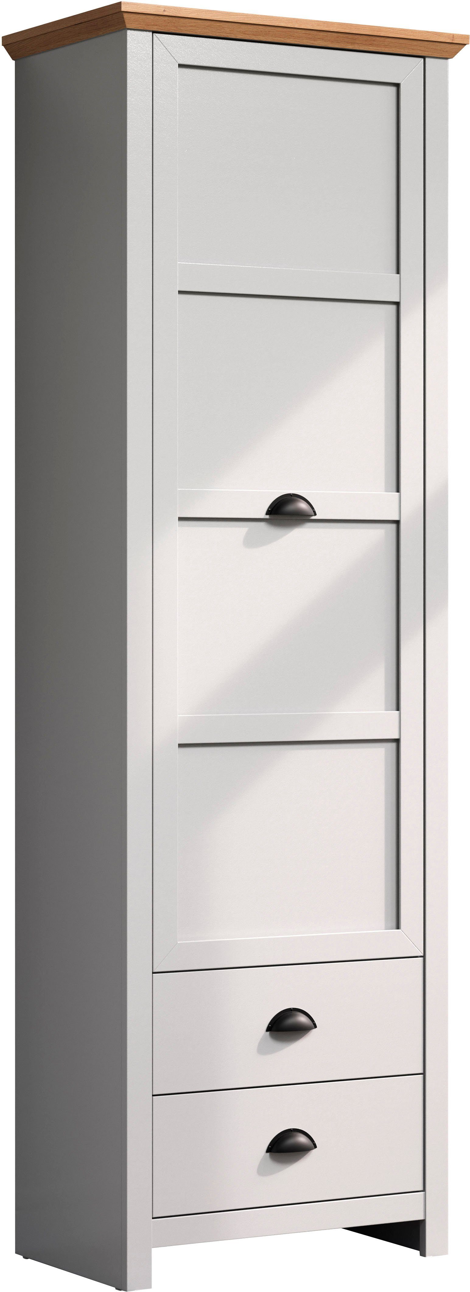 B/H/T Herzwill Home 65/201/41 Garderobenschrank Kleiderstange, cm Kleiderschrank, affaire grau, ca.: Eiche,