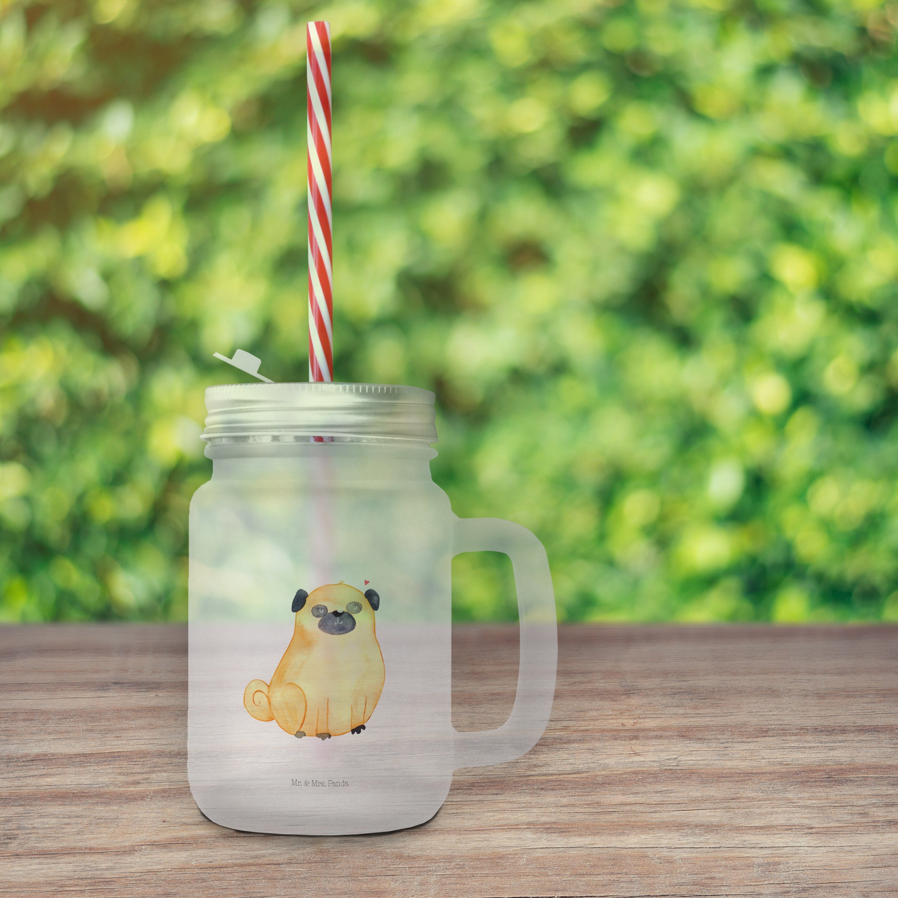 - Glas Glas, Hundemama, Geschenk, & - Glas Hund, Haustier, Mops Mrs. Mason, Mr. Premium Panda Transparent