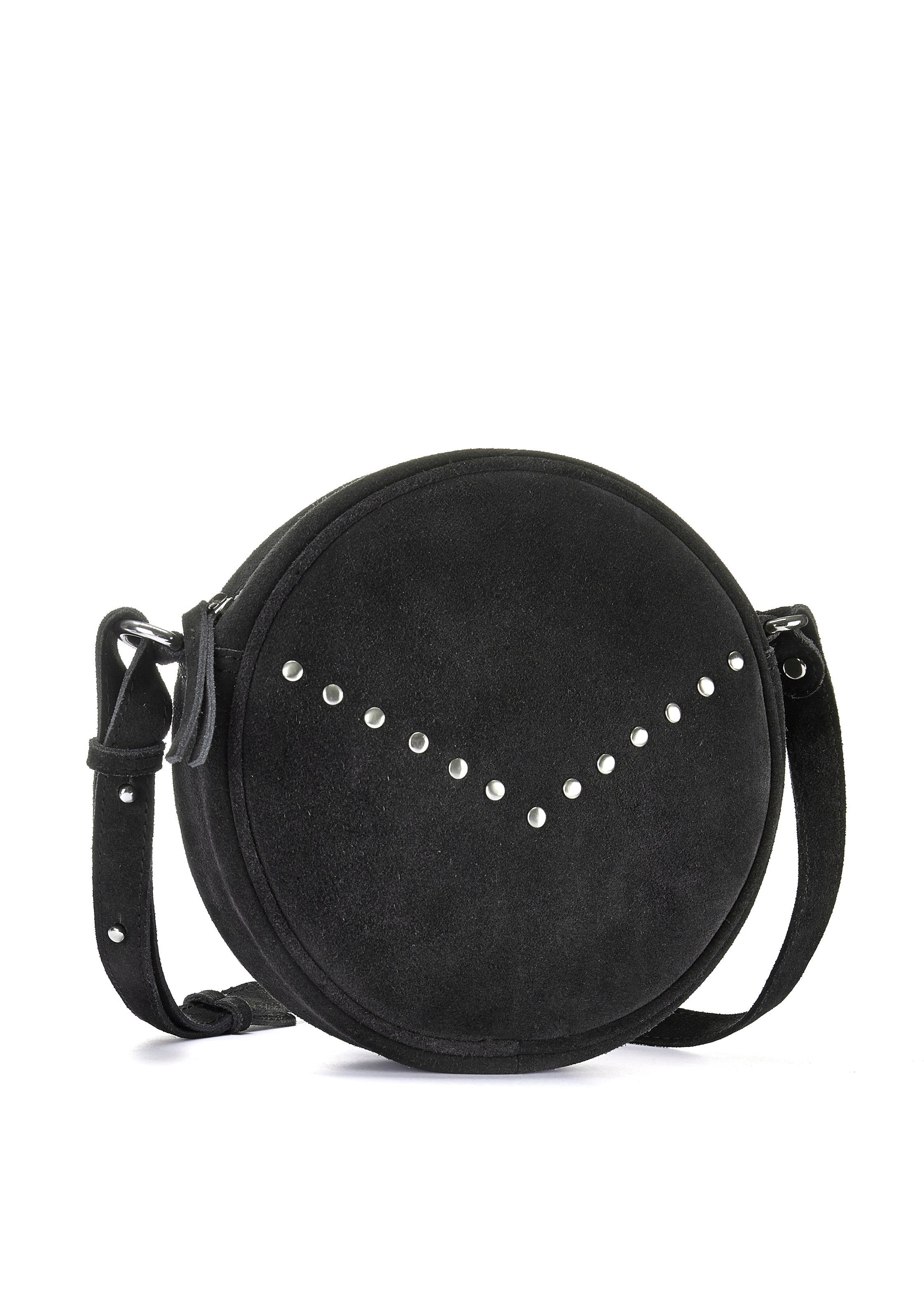 LASCANA Umhängetasche, aus Leder, runde Minibag mit modischen Nieten online  kaufen | OTTO
