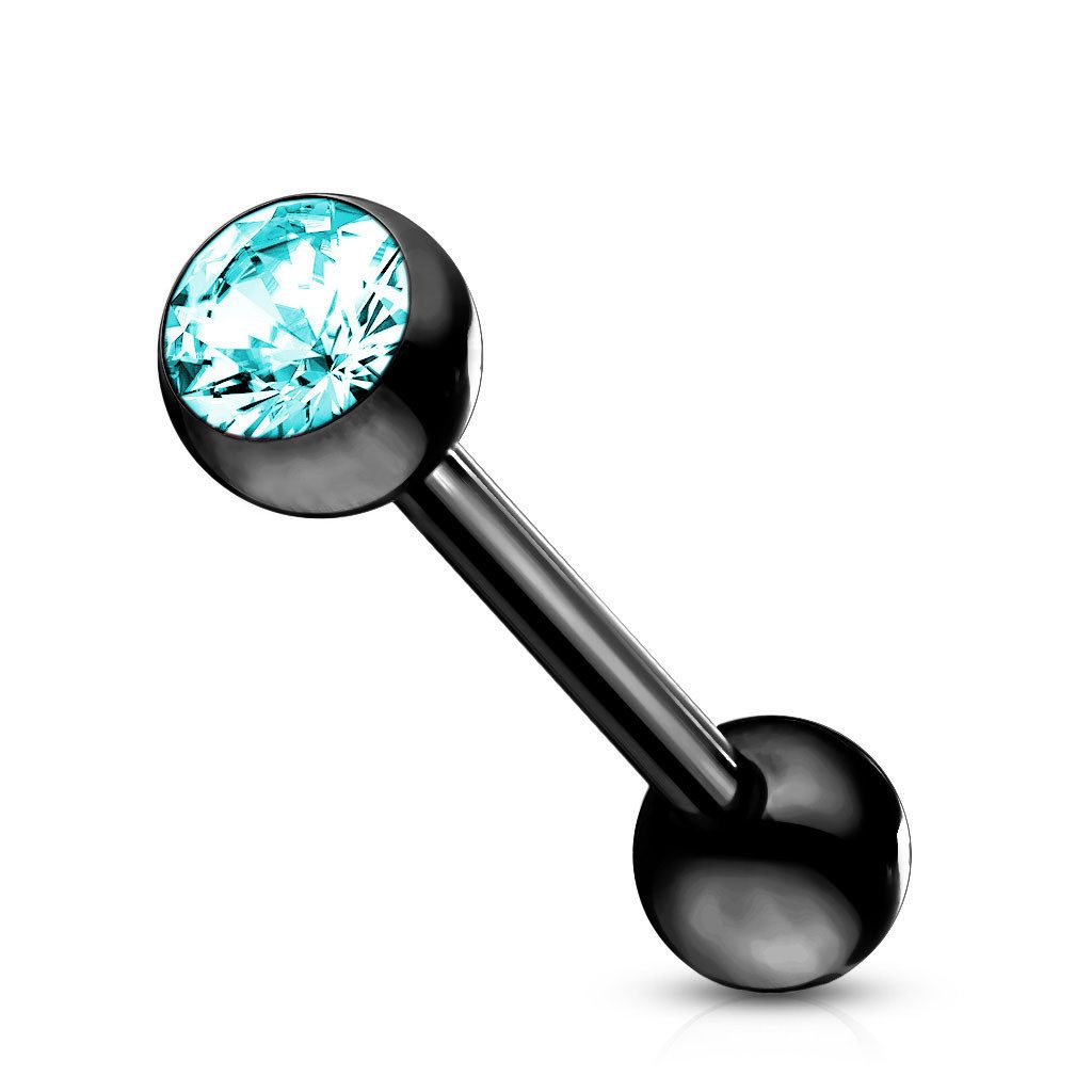 viva-adorno Piercing-Set Zungenpiercing Barbell Piercing Stab mit Kristall günstig online kaufen