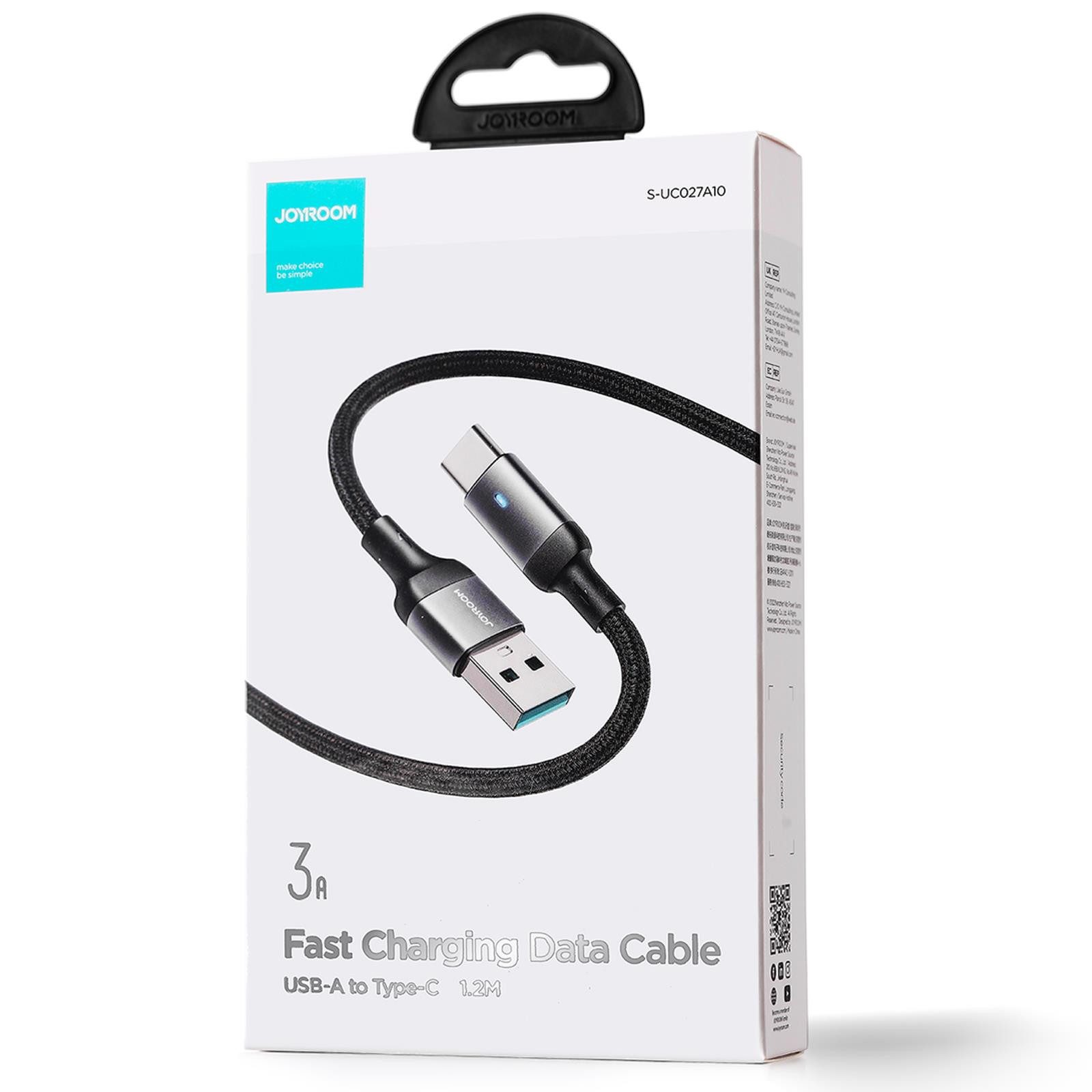 JOYROOM S-UC027A10 USB Daten & Ladekabel Smartphone-Kabel, USB-C, USB Typ A (120 cm), Hochwertiges Aufladekabel für Samsung, Huawei, Xiaomi uvm.