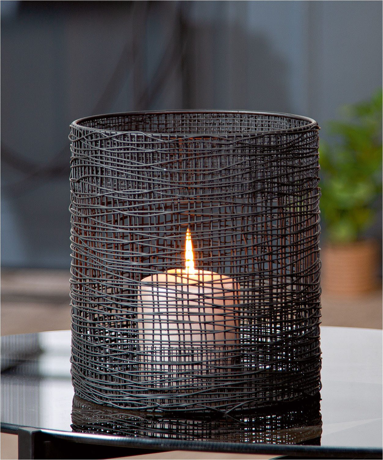 Casablanca by Gilde Windlicht Windlicht Welding, mit Glaseinsatz