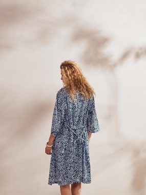 Essenza Kimono Sarai Lenthe, Kurzform, Baumwolle, Kimono-Kragen, Gürtel, mit Zweigen und Beerenmuster