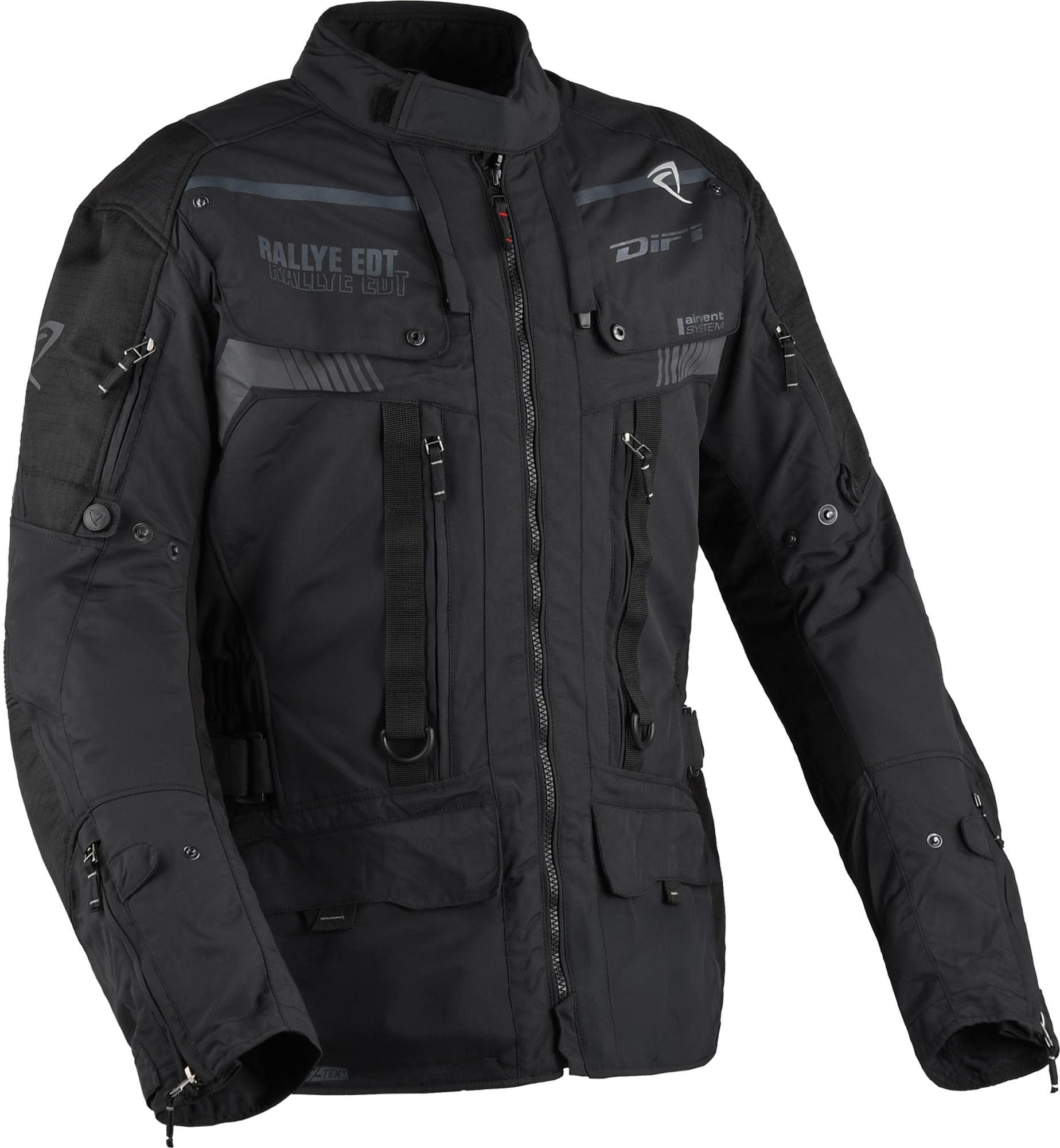 DIFI Motorradjacke Sierra Nevada 4 wasserdichte Motorrad Textiljacke Rückenprotektor vorbereitet,Verbindungsreißverschluss,Ellenbogenp