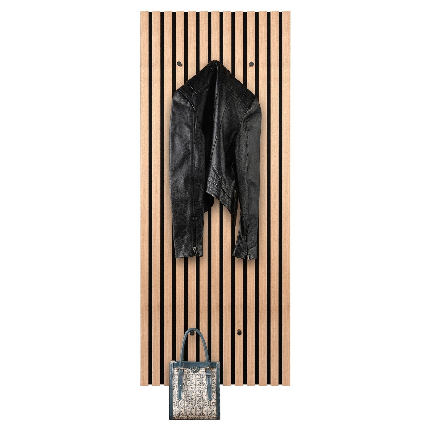 MIRRORS AND MORE Garderobenpaneel GRACE, 50 x 125 cm, Artisan Eiche Dekor, mit 5 Haken