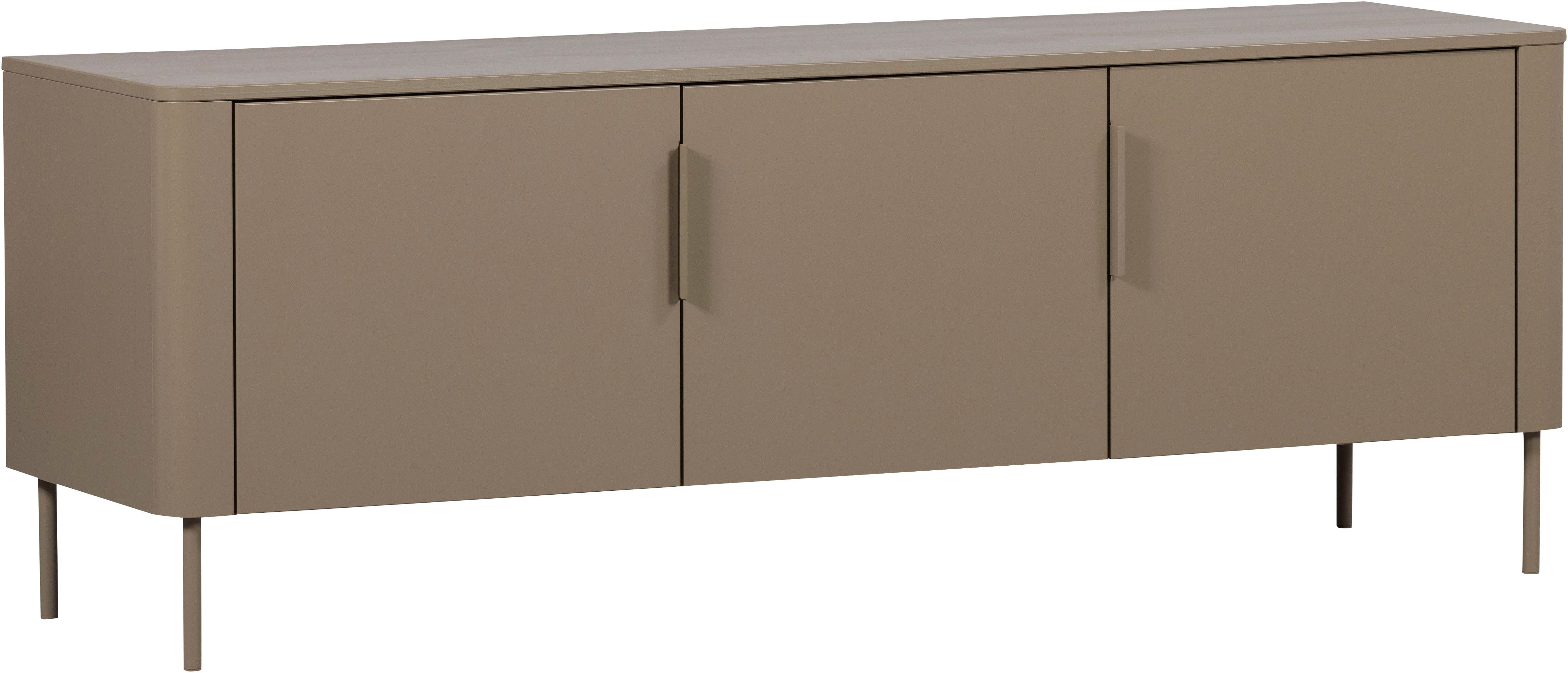 WOOOD Lowboard Gunnar mit geschliffener Oberfläche und 4 Türen, FSC®-Mix Massivkiefer, wand- oder bodenmontierbar