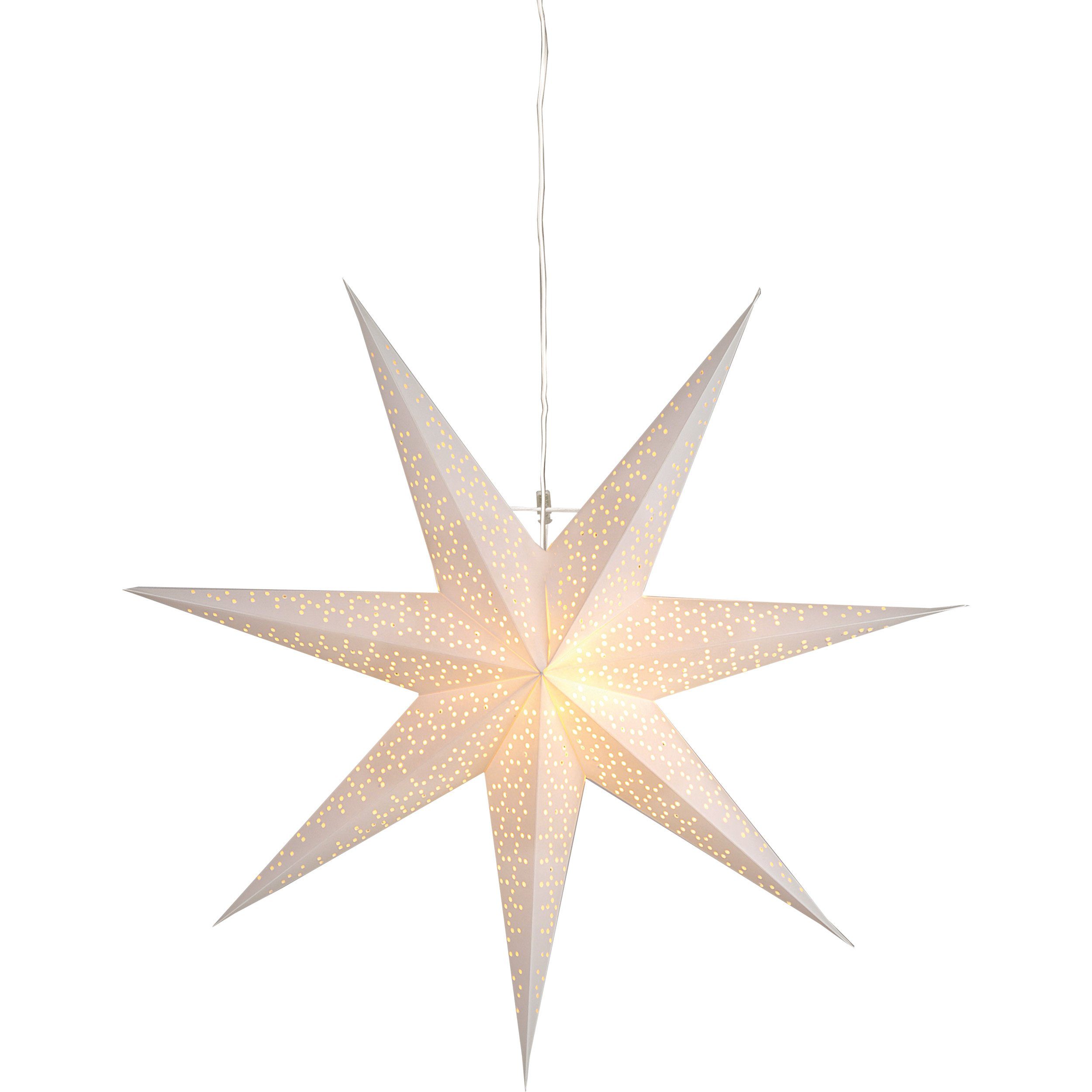 Best Season STAR Star Papierstern Trading weiß, LED Ø 70cm 'Dot', TRADING Dekolicht Dot