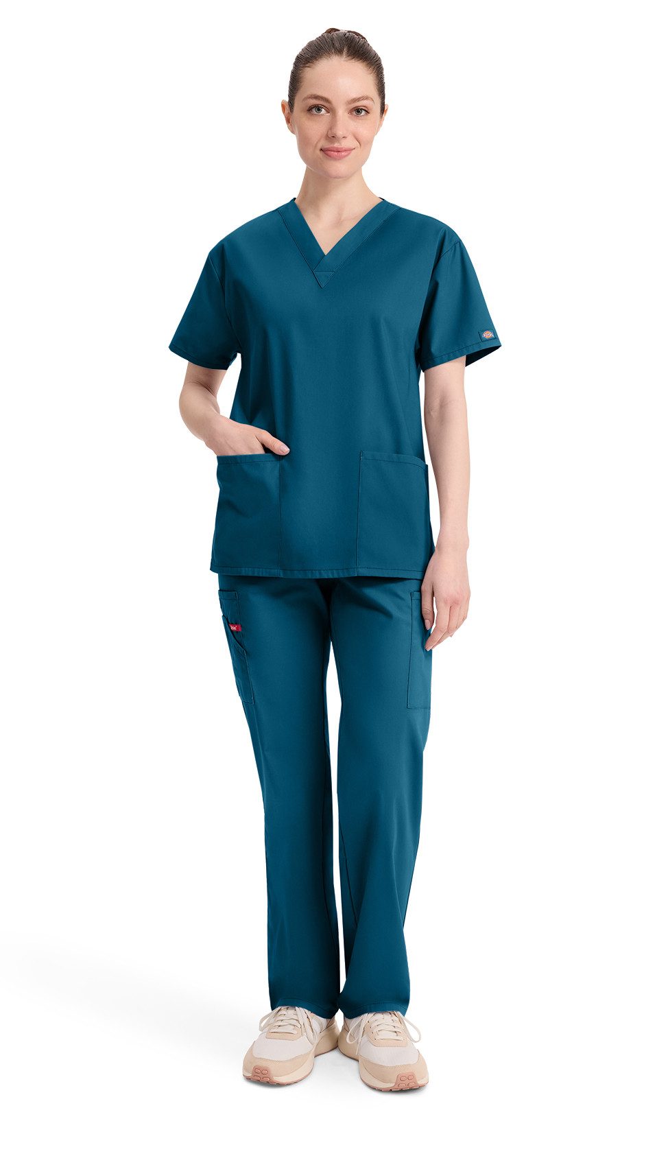 Dickies Funktionsbluse Unisex EDS Schlupfhemd V-Neck, Every Day Scrubs Kasack mit 2 aufgesetzten Taschen