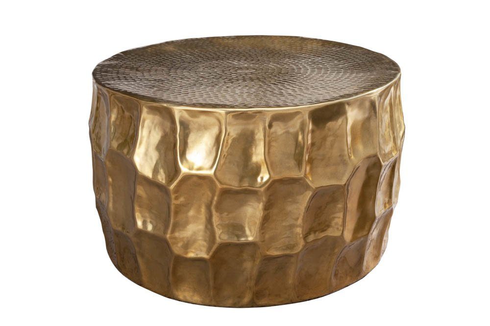 ORGANIC Ø70cm handmade ORIENT · 1-St), rund Hammerschlag Wohnzimmer gold riess-ambiente · Couchtisch Metall 3D-Design (Einzelartikel, · ·