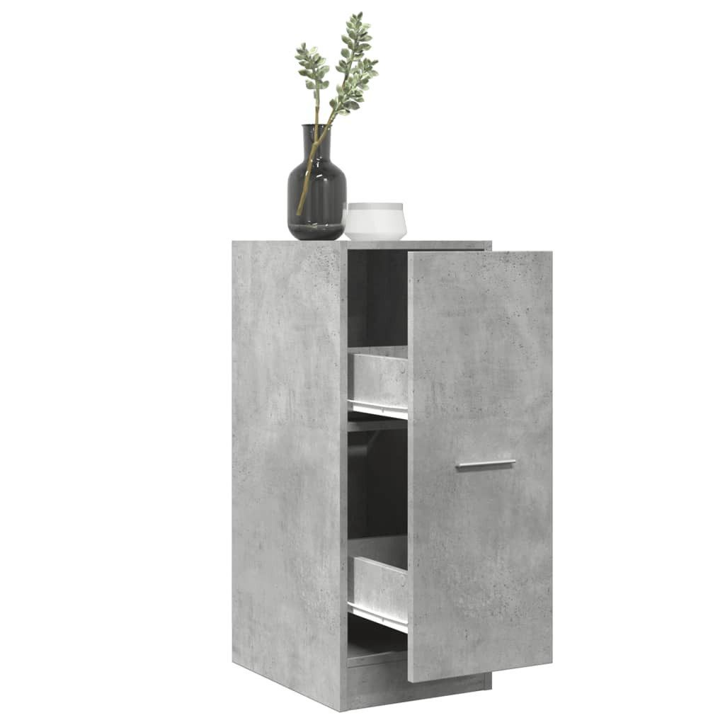 vidaXL Apothekerschrank 30 x 41 x 775 cm Apothekerschrank Betongrau 30x41x77,5 cm Spanplatte