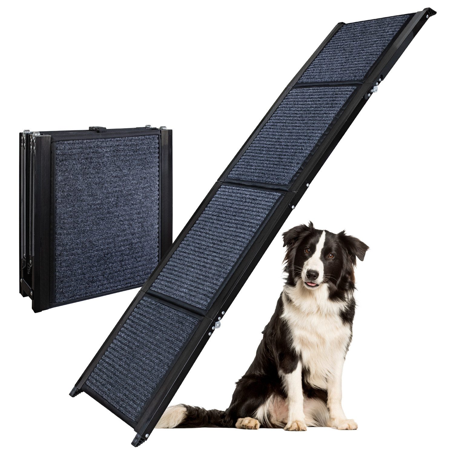 Petigi Hunderampe Hunderampe Teppich 170 cm klappbar Hund Einstieghilfe Hun günstig online kaufen