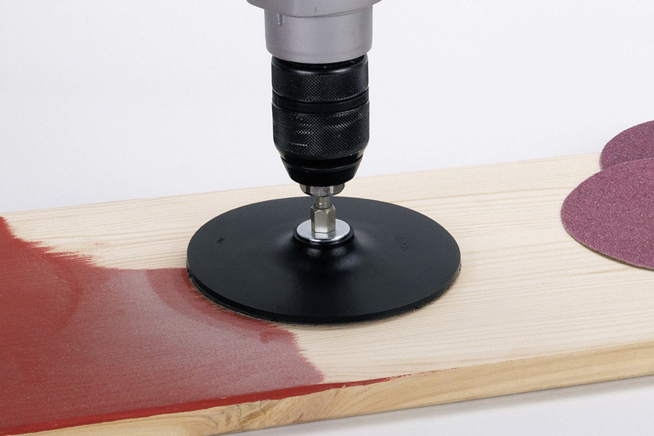 Thumbnail - Wolfcraft Schleifaufsatz Wolfcraft Schleifteller Ø 125 mm Schaft Ø 8 mm
