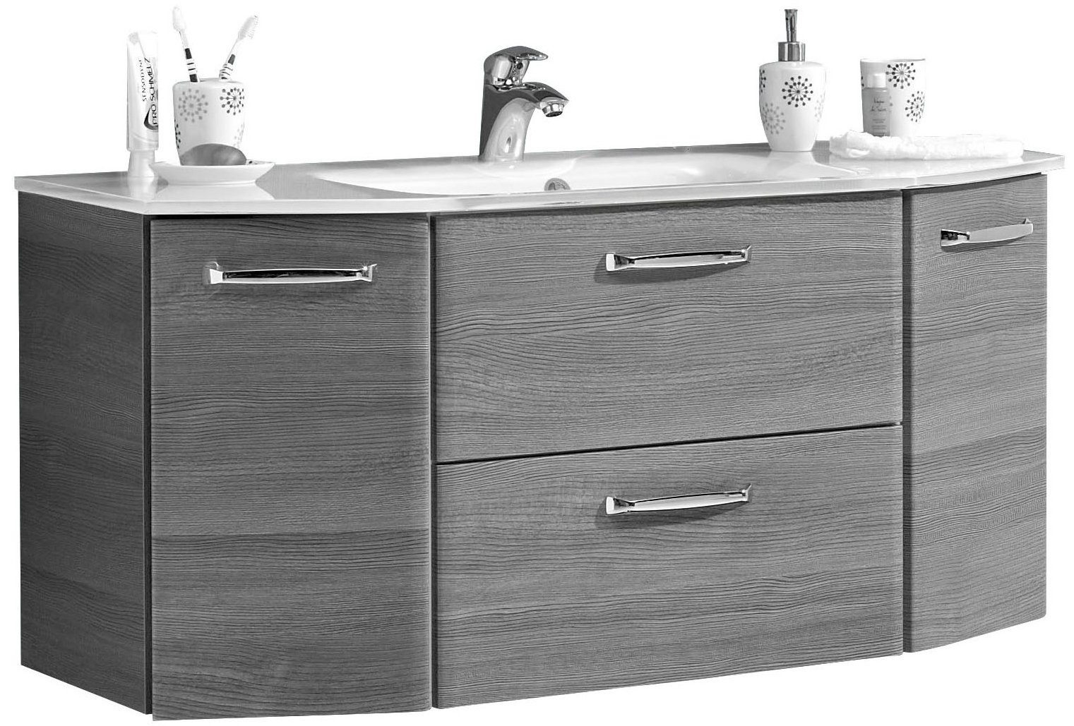 Saphir Waschtisch Quickset Waschplatz inkl. Glaswaschtisch, 112 cm breit, 2 günstig online kaufen