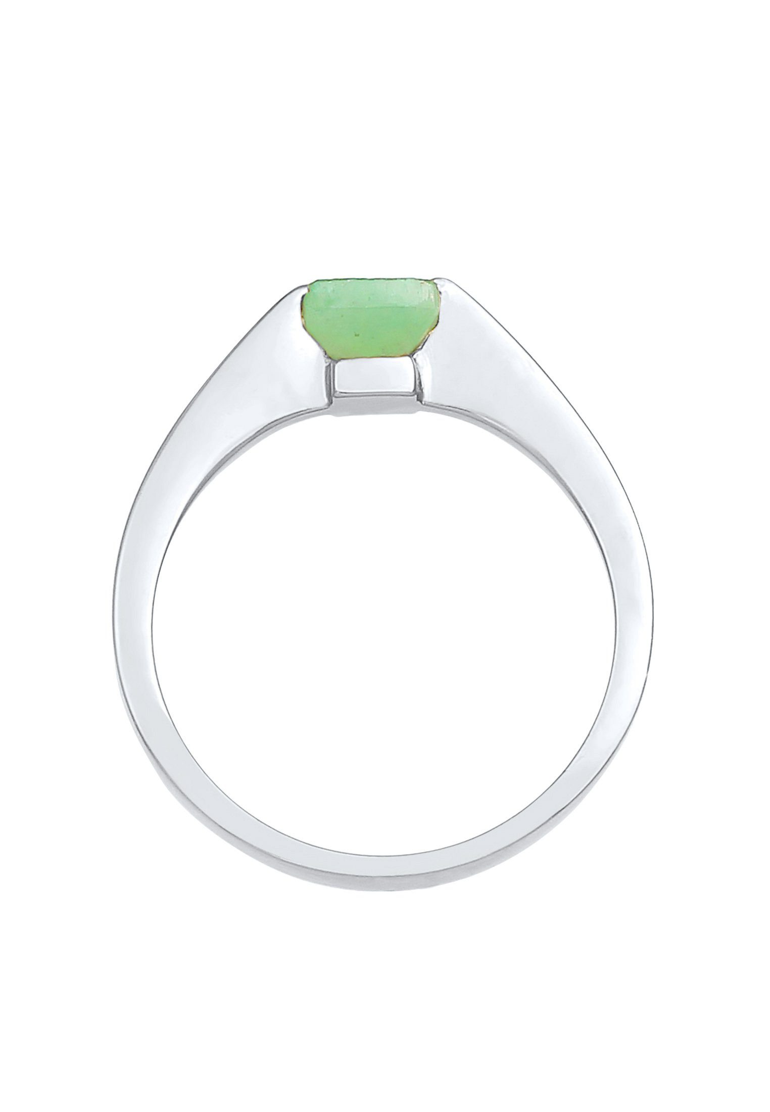 Jade vergoldet Elli Fingerring Premium klassik 925 Dreieck Grün Silber