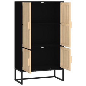 vidaXL Fächerschrank Highboard Schwarz 70x35x125 cm Holzwerkstoff (1-St)