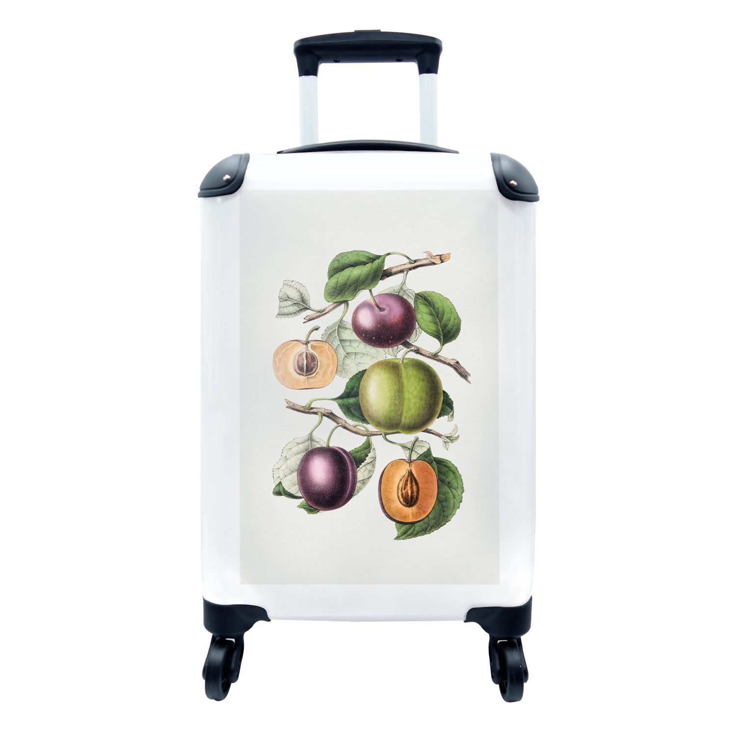 - Reisetasche Obst Handgepäckkoffer - für Reisekoffer 4 Lebensmittel Zweige, mit Ferien, MuchoWow Rollen, Trolley, Handgepäck rollen,