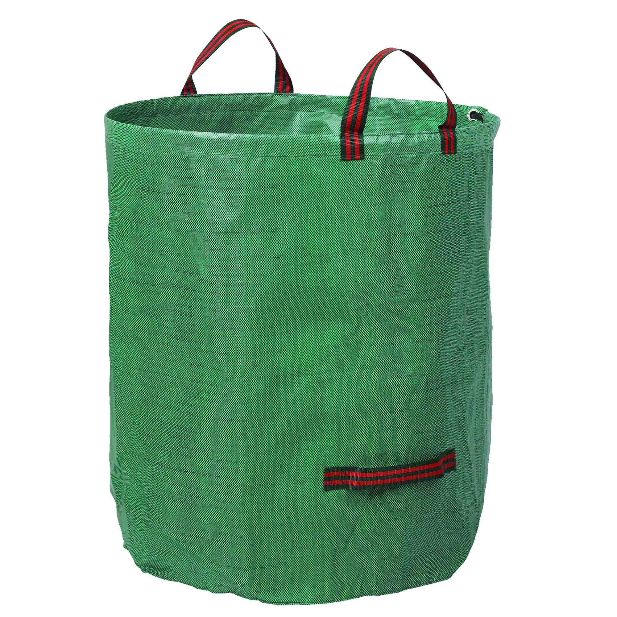 B&S Gartensack Gartenabfallsack grün 120 Liter Ø 45 cm mit Verstärkungsring, 120 l, (1-tlg), Mit Entleerungsgriff am Boden