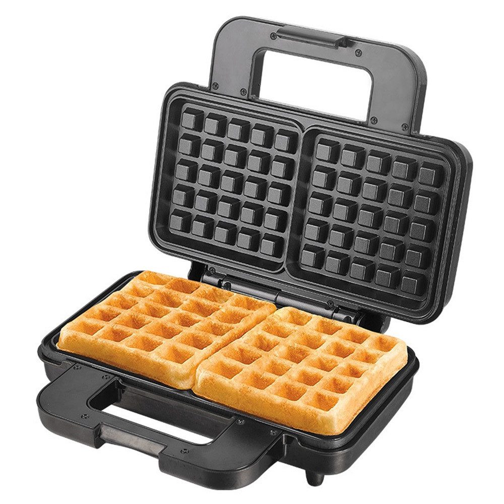 Sandwichmaker Waffeleisen Verbrühungs- und Antihaft Schutz doppelseitige Heizung 1kW