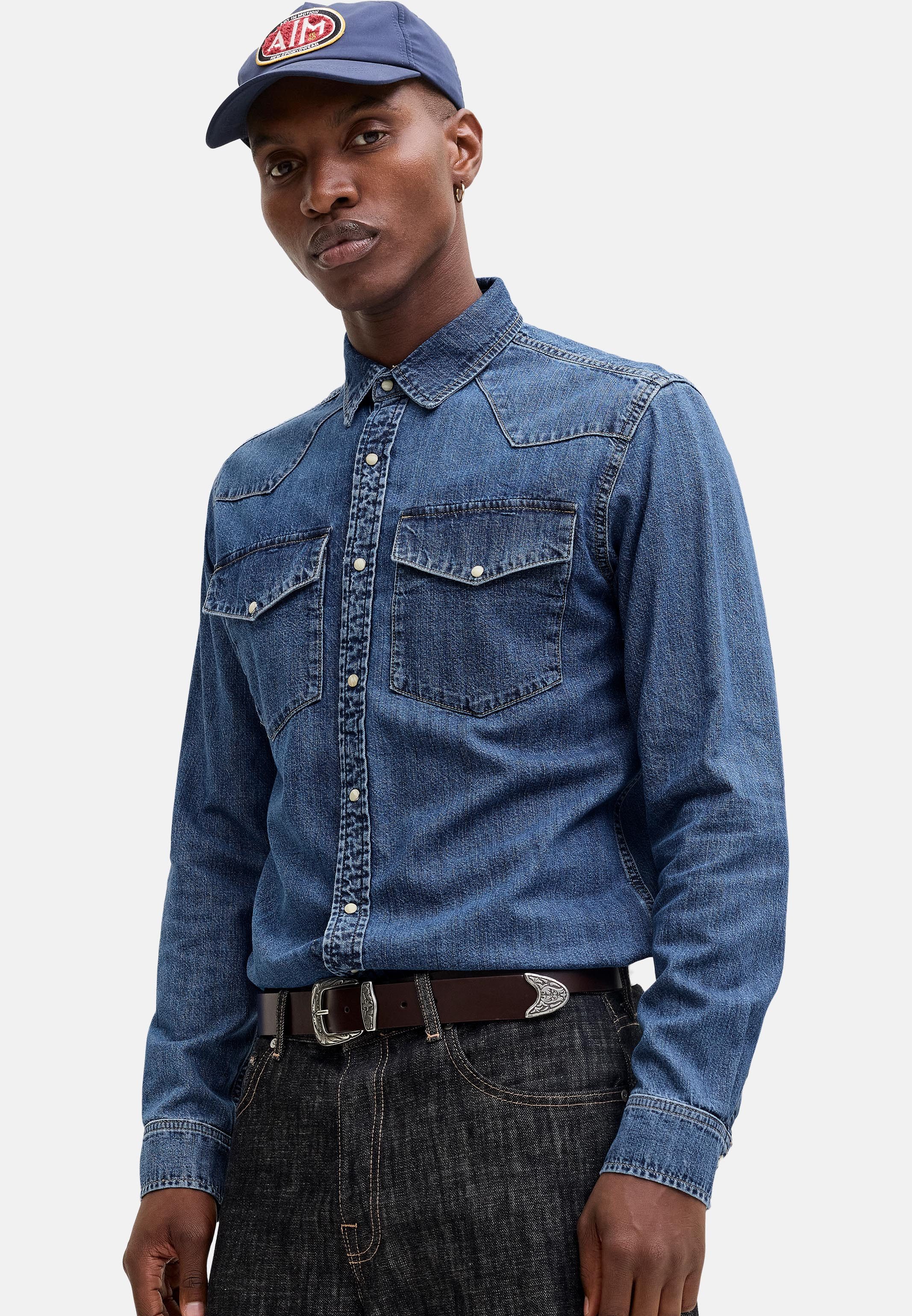 Jack & Jones Jeanshemd 2er Pack Western (Spar-Set, 2-tlg) Jeanshemd - Baumw günstig online kaufen