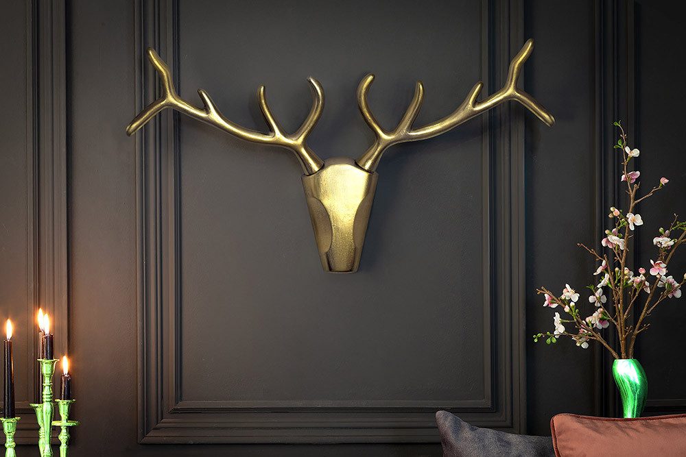 riess-ambiente Wanddekoobjekt VEADO 100 cm gold Aluminium günstig online kaufen