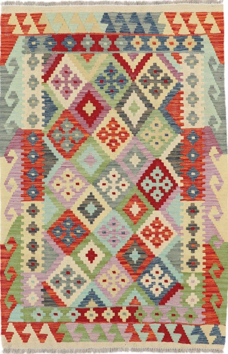 Orientteppich Kelim Afghan 104x153 Handgewebter Orientteppich, Nain Trading, rechteckig, Höhe: 3 mm