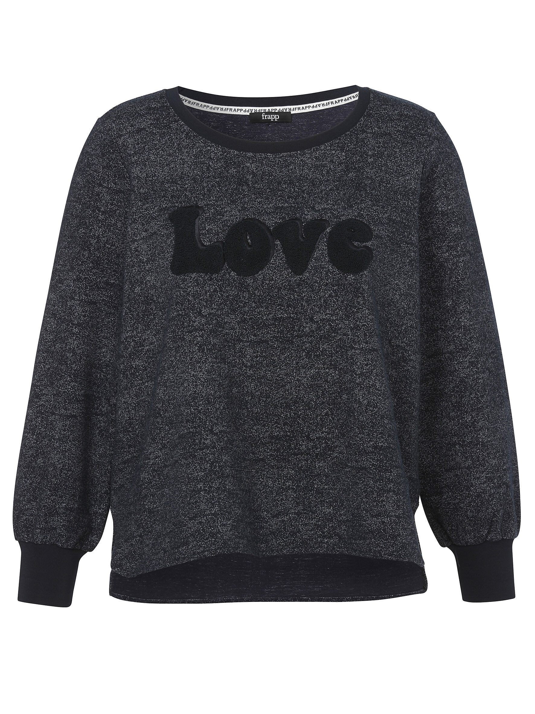 FRAPP Sweatshirt (1-tlg) mit Flock-Print "Love"