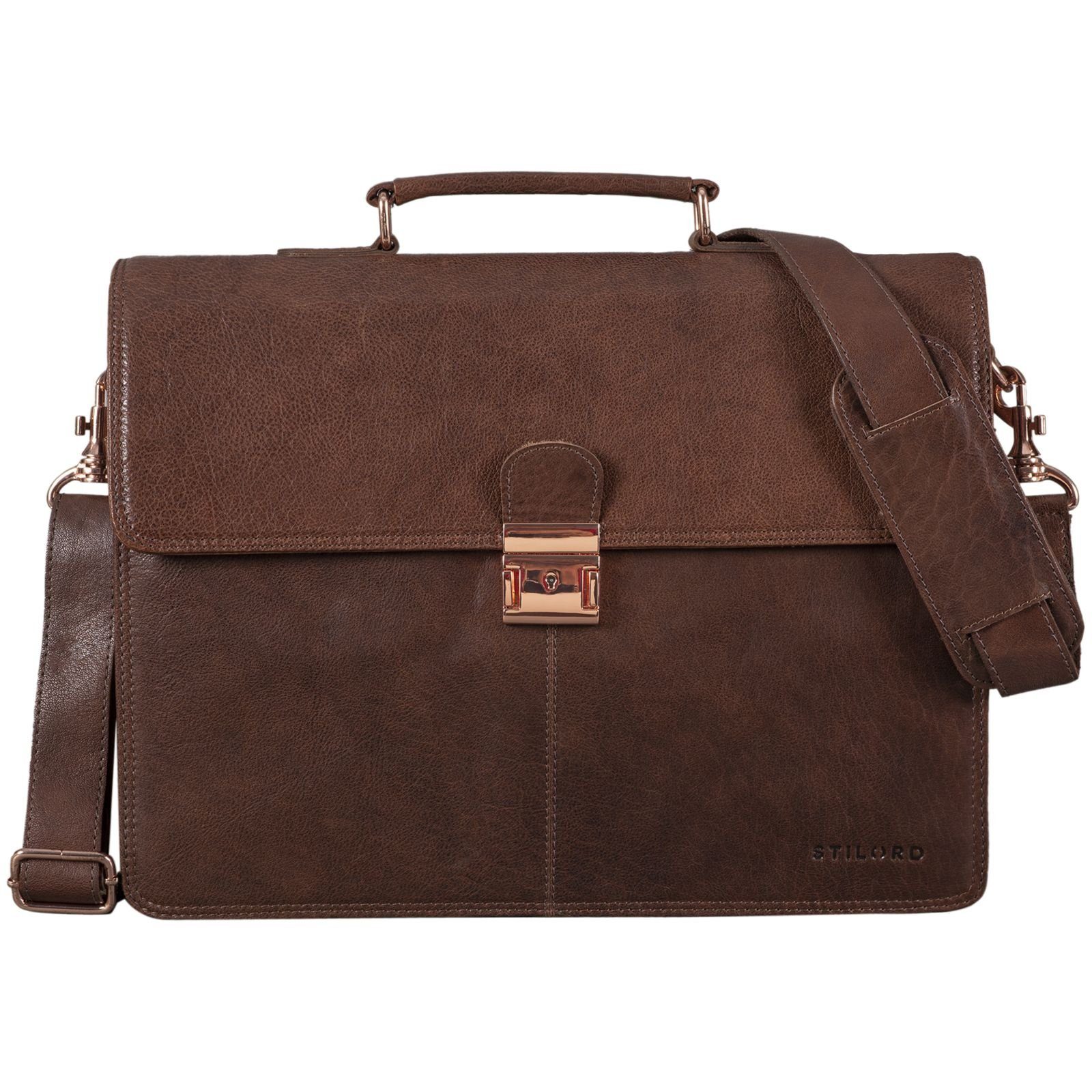 STILORD Aktentasche "Apolonius" Arbeitstasche Herren Leder