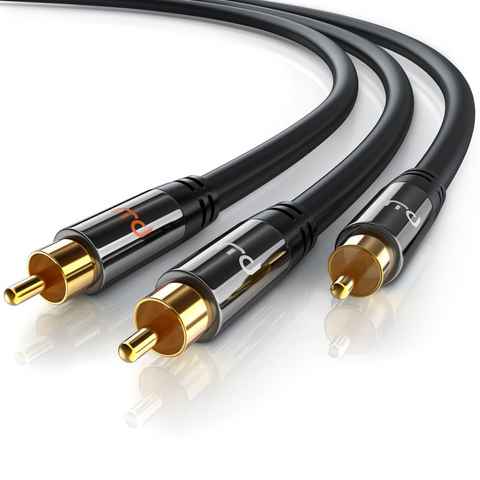 Primewire Audio-Kabel, Cinch, RCA (750 cm), Y-Cinch HiFi Audio-Kabel mehrfach geschirmt - 7,5m