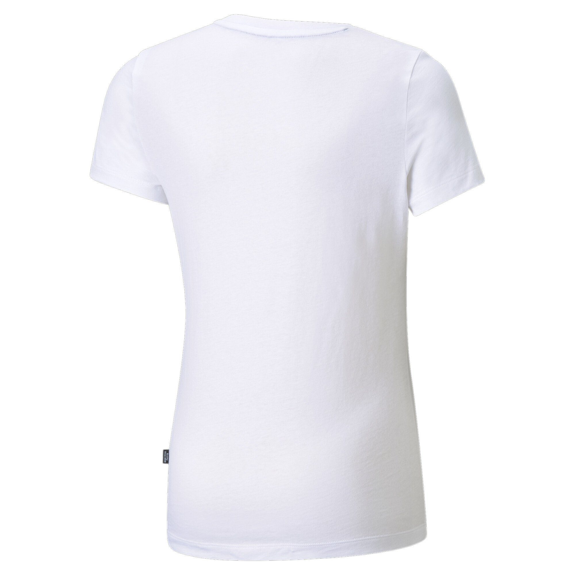 White PUMA Essentials Logo T-Shirt Mädchen T-Shirt mit