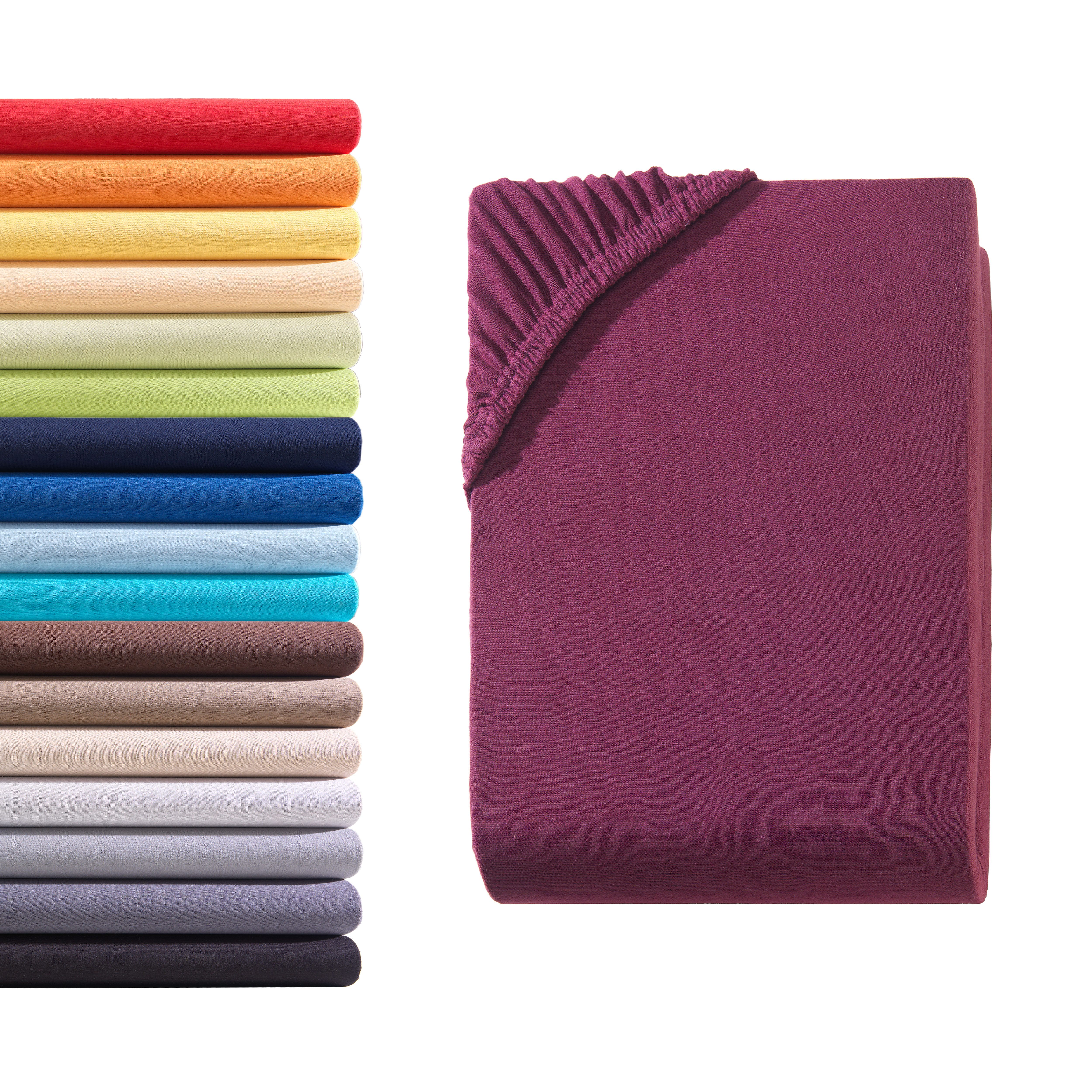 Hometex Premium Textiles Spannbettlaken Jersey Spannbettlaken 100% Baumwoll günstig online kaufen