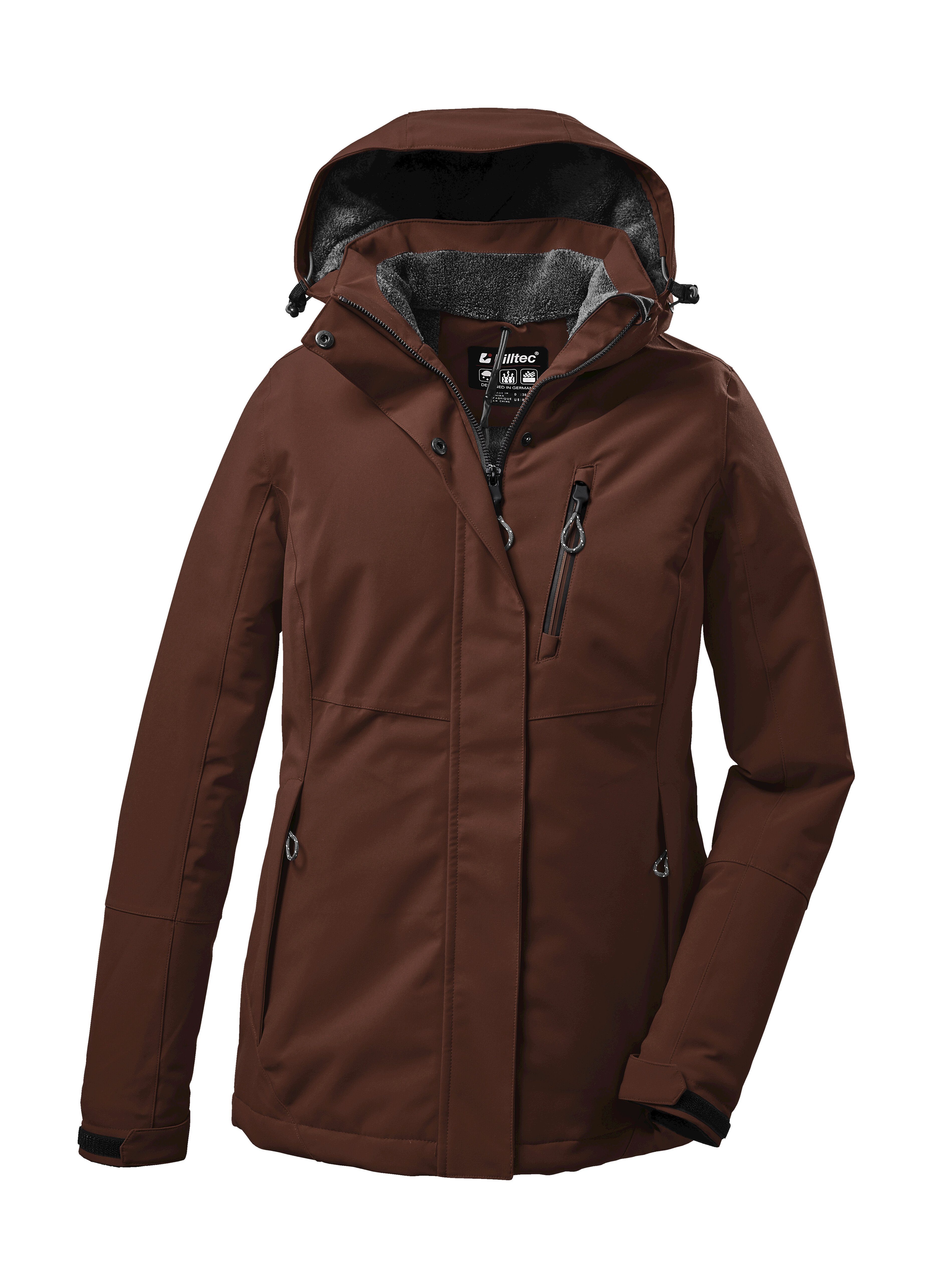 Killtec Outdoorjacke KOW 140 WMN JCKT Wasserdichte Damenjacke, atmungsaktiv, abnehmbare Kapuze