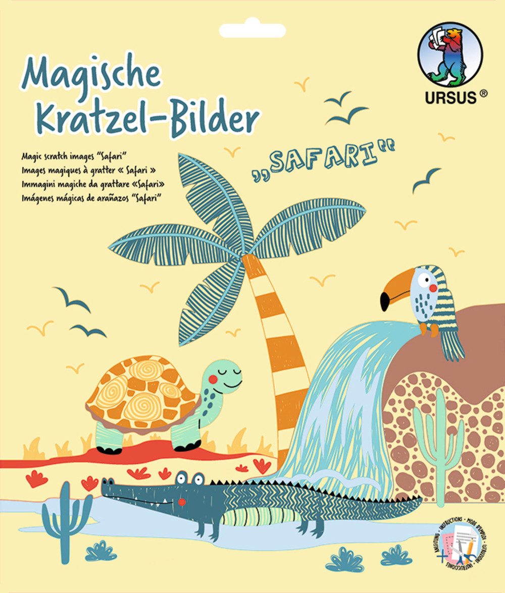 URSUS Kraftpapier Magische Kratzel Bilder - ab 3 Jahren