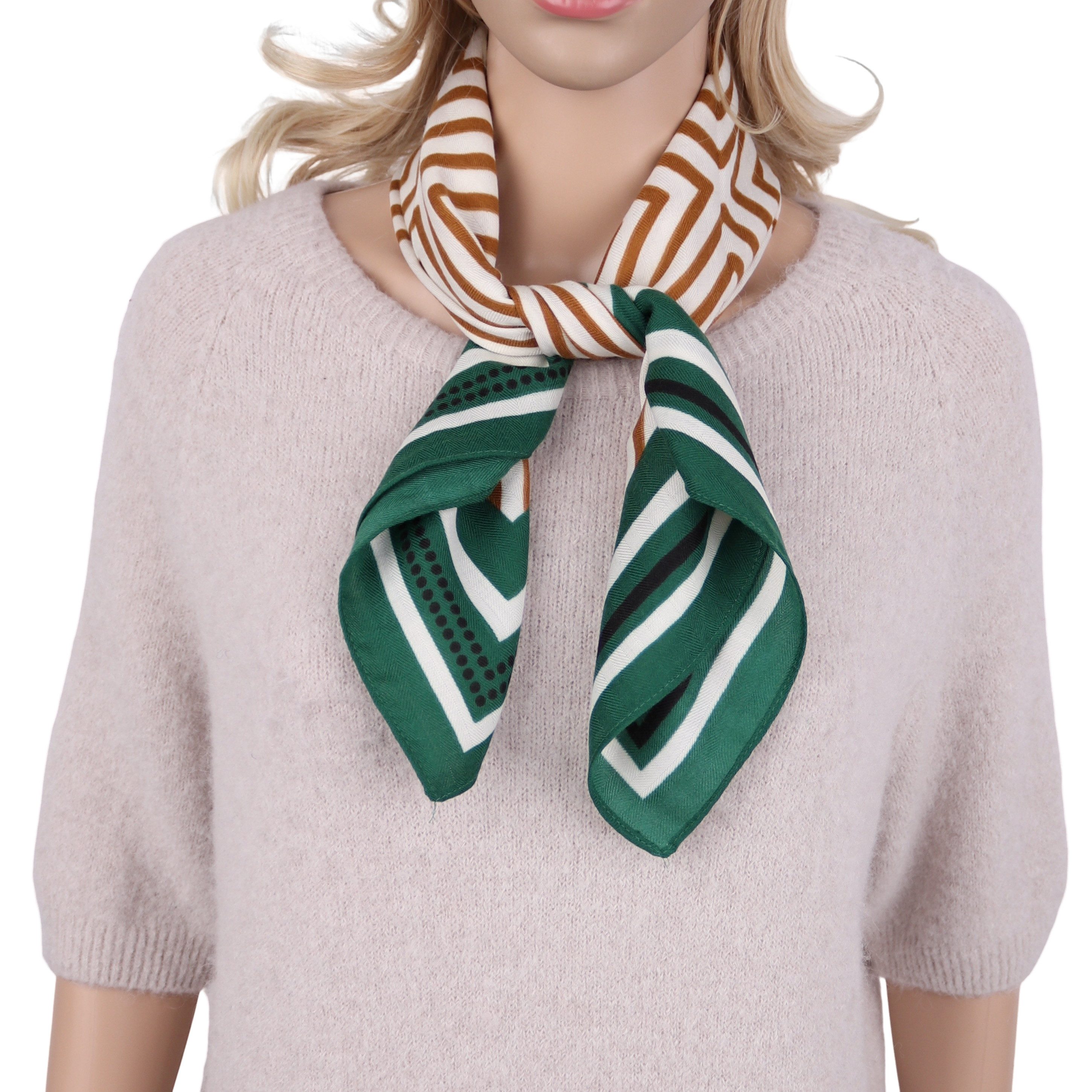 MIRROSI Nickituch Vierecktuch ca. 70x70cm wunderschöne Mustern, Damen Halstuch ideal für Frühling, Sommer oder Herbst