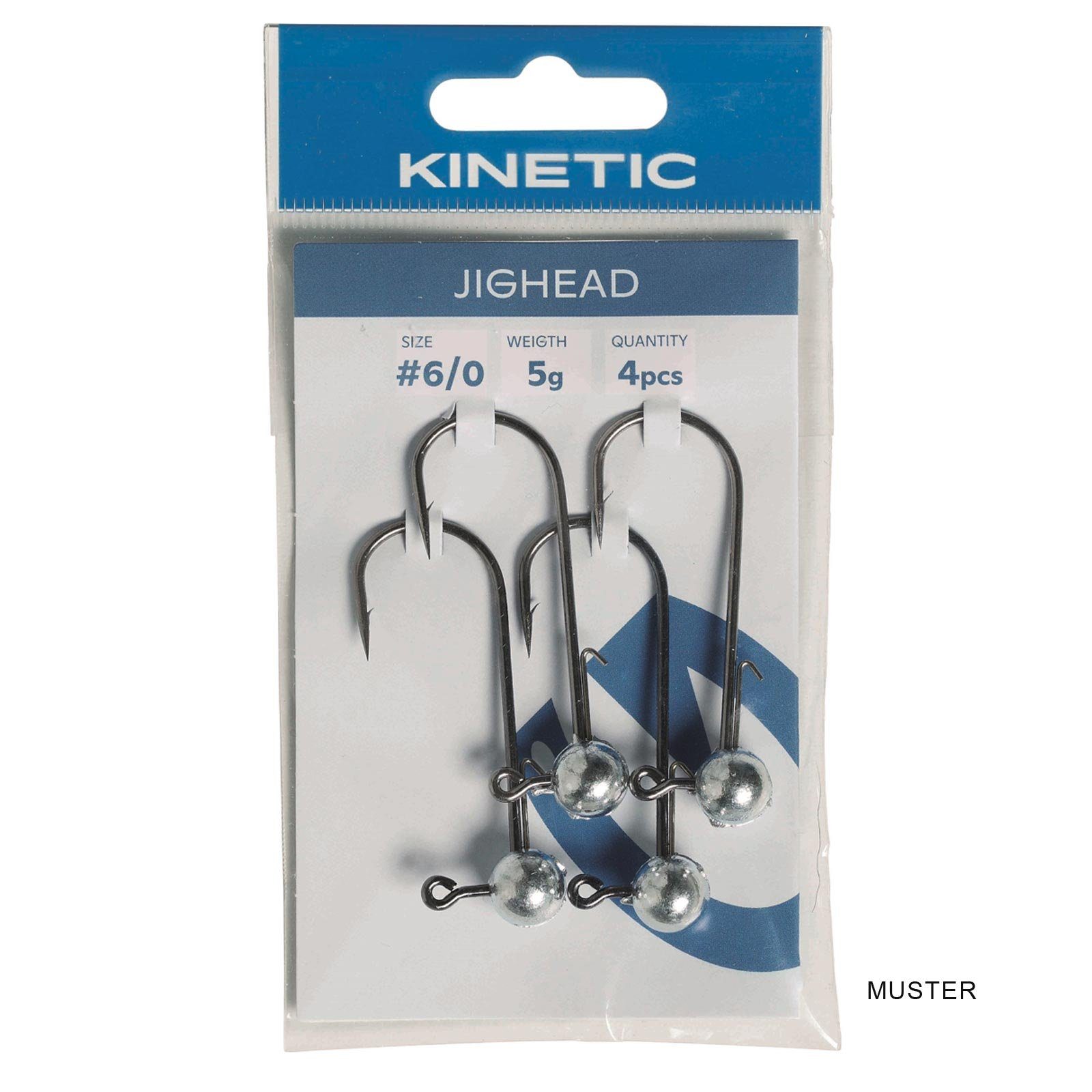 Kinetic Kunstköder, Kinetic Jighead #8/0 40g 2pcs Profi Jigkopf bleifrei