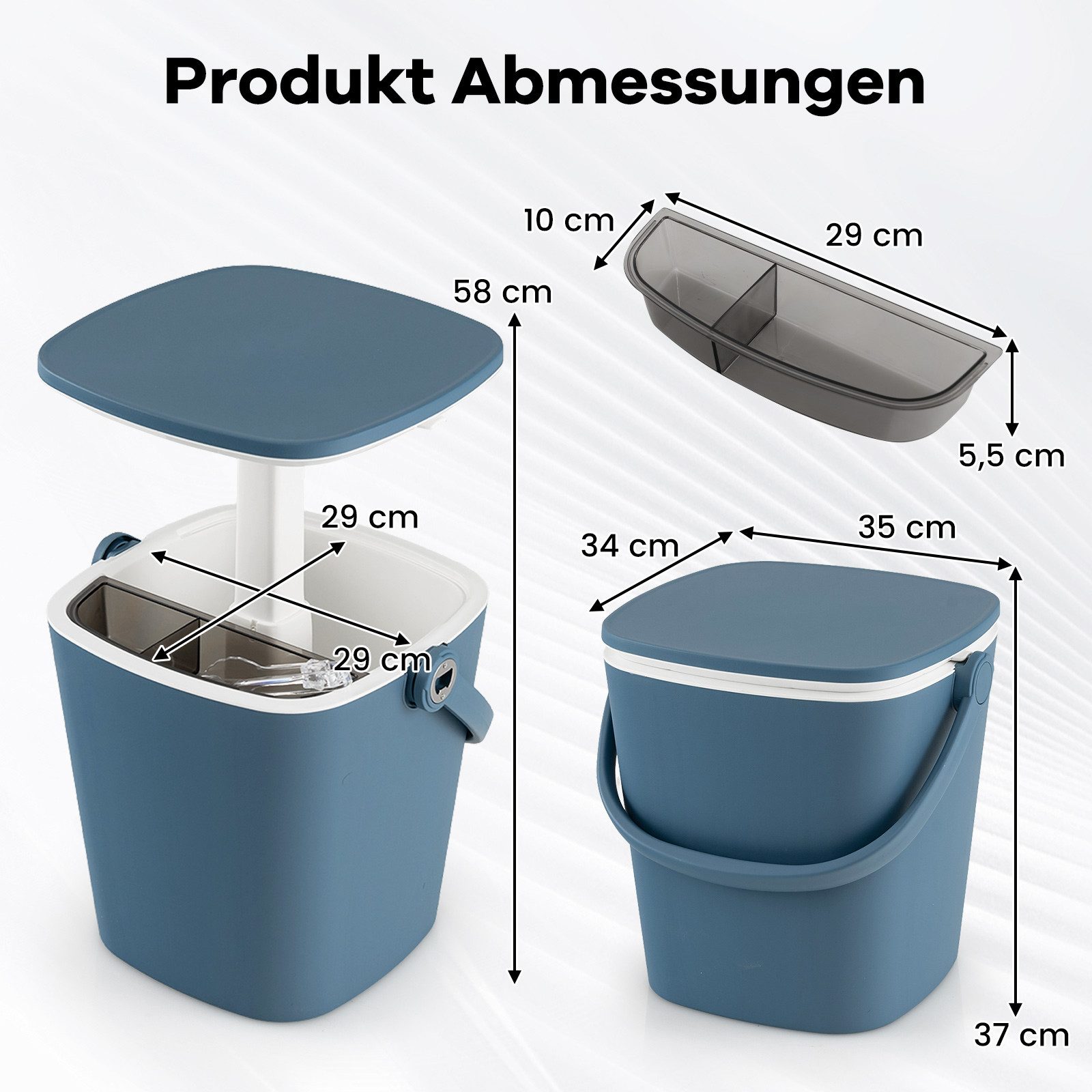COSTWAY Gartentisch, 3 in 1 Cool Bar, Kühlbox mit Eiszange günstig online kaufen