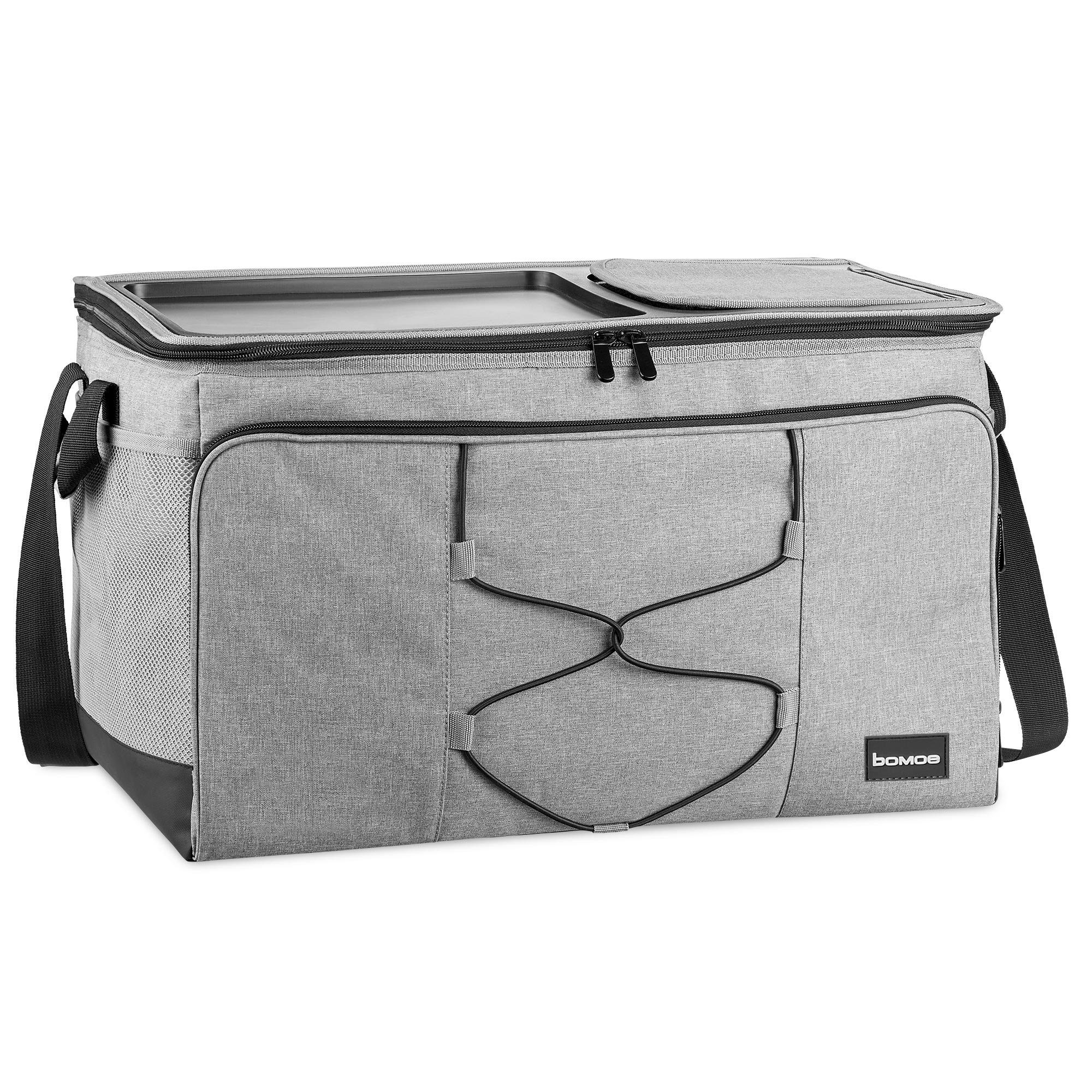 bomoe Kühltasche 52 Liter XXL Kühltasche faltbar IceBreezer, Grau, Outdoor Rucksack mit 16h Kühlfunktion